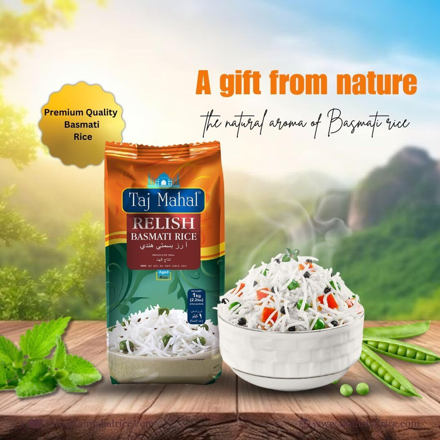 Image of Taj Mahal Relish Basmati Rice (Long Grain, Steam)