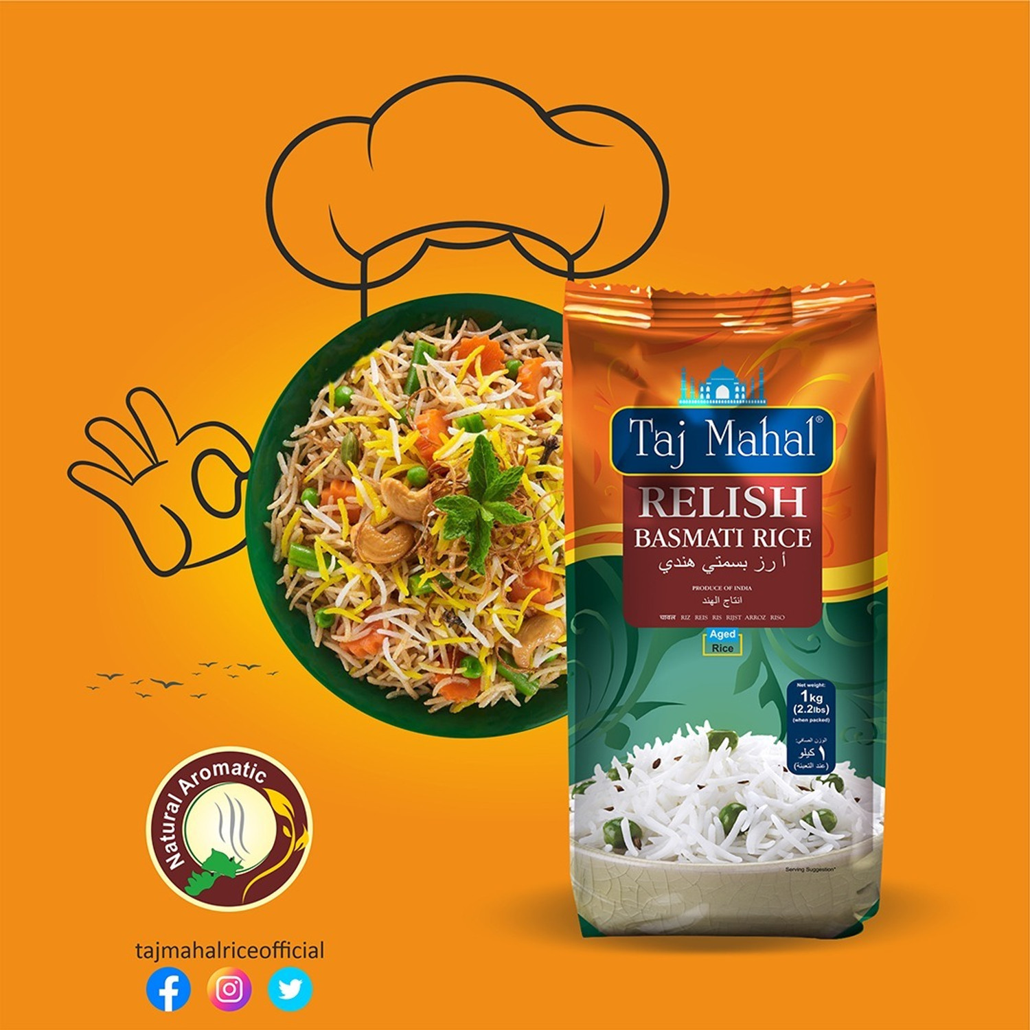 Image of Taj Mahal Relish Basmati Rice (Long Grain, Steam)