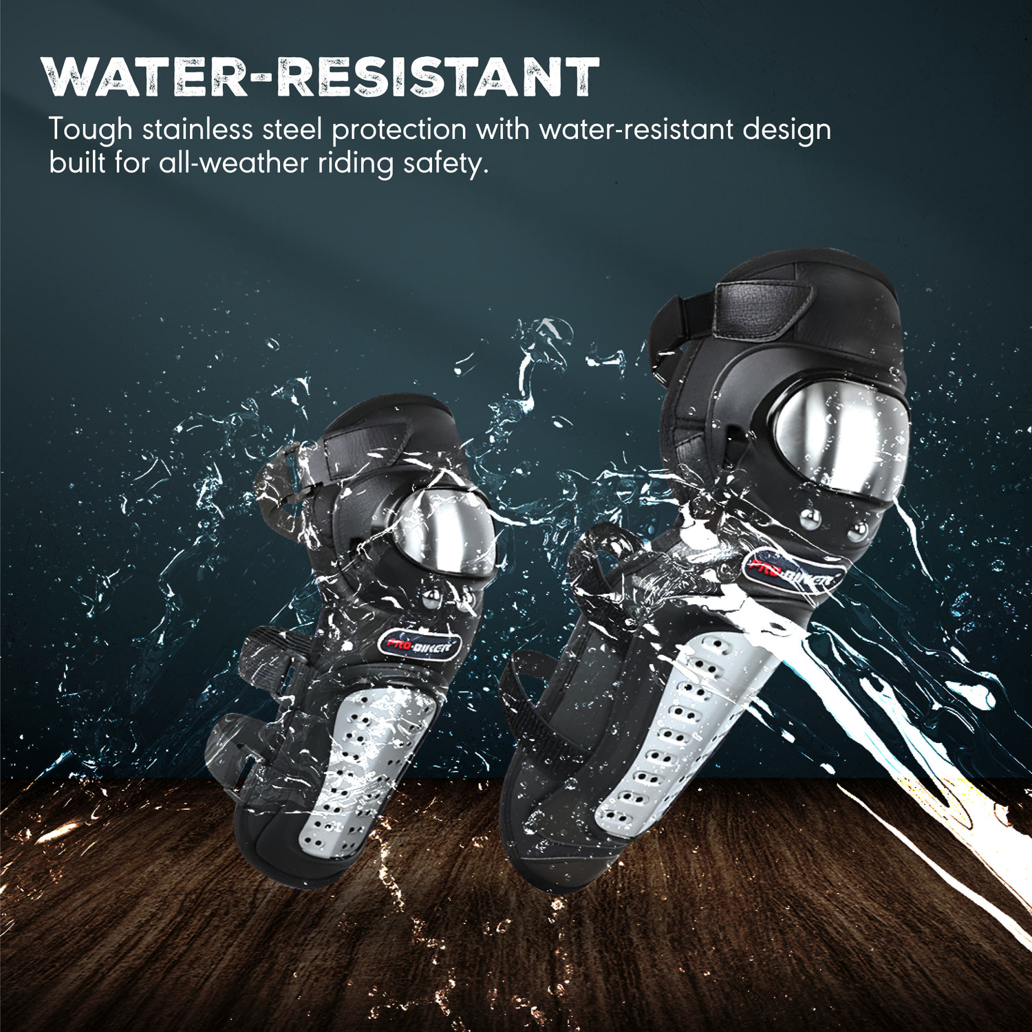 Image of OBEROI'S TRADERS Bike Knee and Elbow Guard Protector Men & Women for Motorcycle Cycling, Racing Knee Guard, Elbow Guard Free Black, Steel