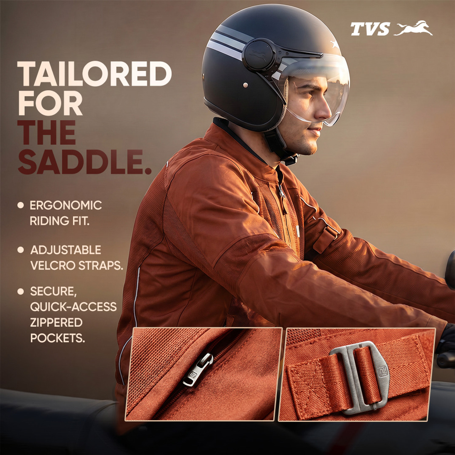 Image of TVS Ronin Edition Mesh Riding Jacket | CE Level 2 Lightweight with 600D Protection Riding Protective Jacket