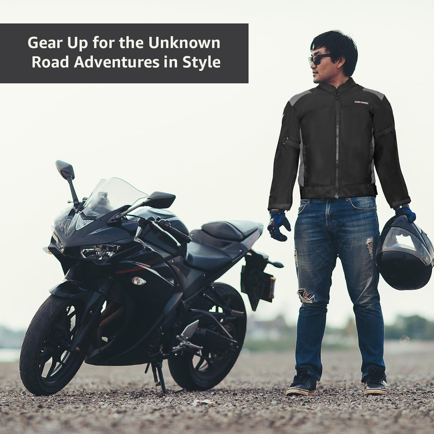 Image of ALLEXTREME FLAWLESS Unisex Riding Jacket CE Level 2 Certified Mesh Rider Gear for Bikers Riding Protective Jacket