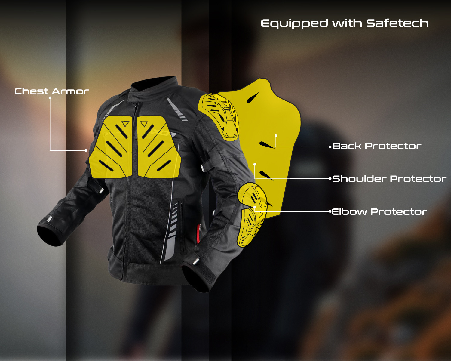 Image of Axor AXR-NIMBUZ-K-L Riding Protective Jacket