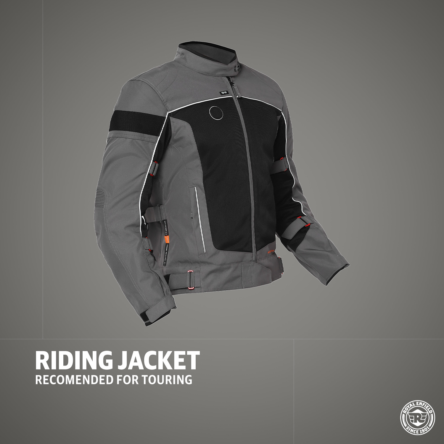 Image of Royal Enfield Explorer V4 Riding Jacket with Back, Shoulder & Elbow Armors and Rain Jacket Riding Protective Jacket