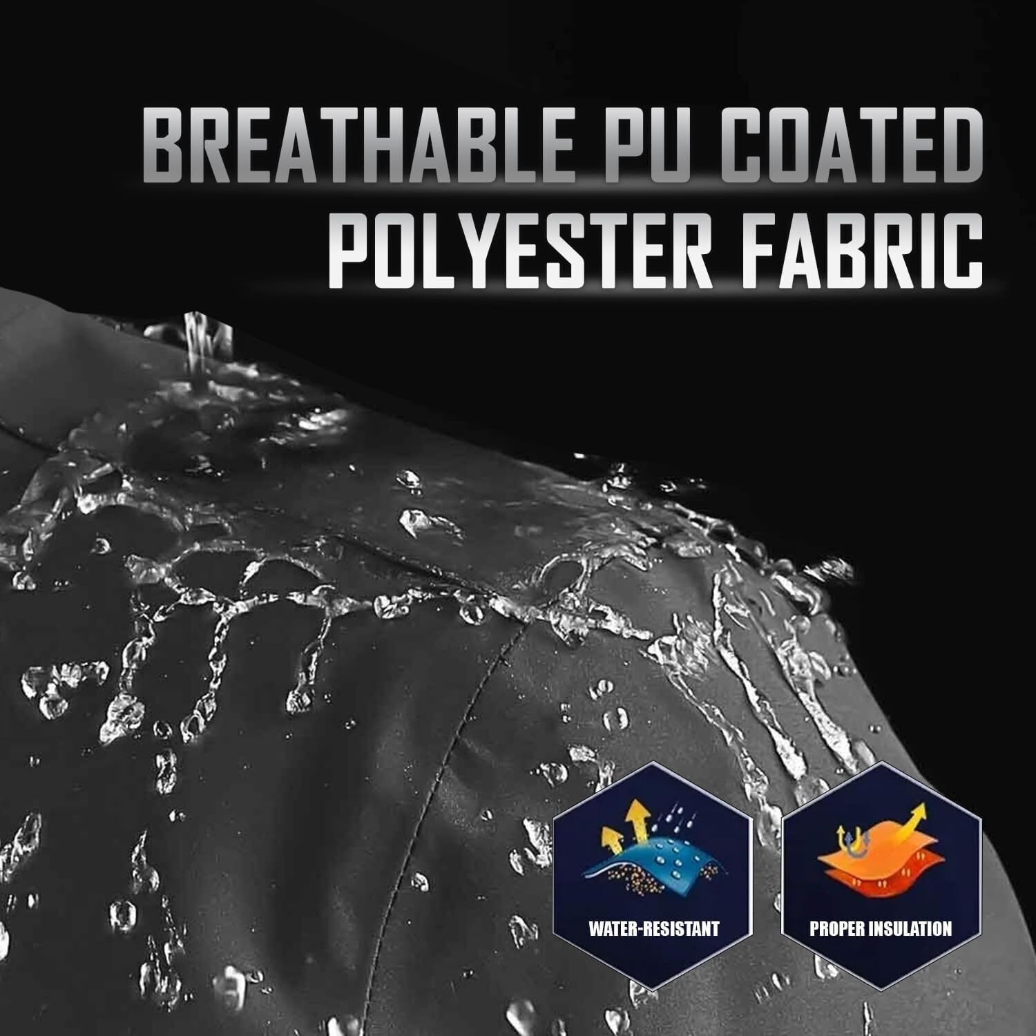 Image of ALLEXTREME Riding Jacket Rain Suit Cover with Pant PU Coated Polyester Fabric for Men's Riding Protective Jacket
