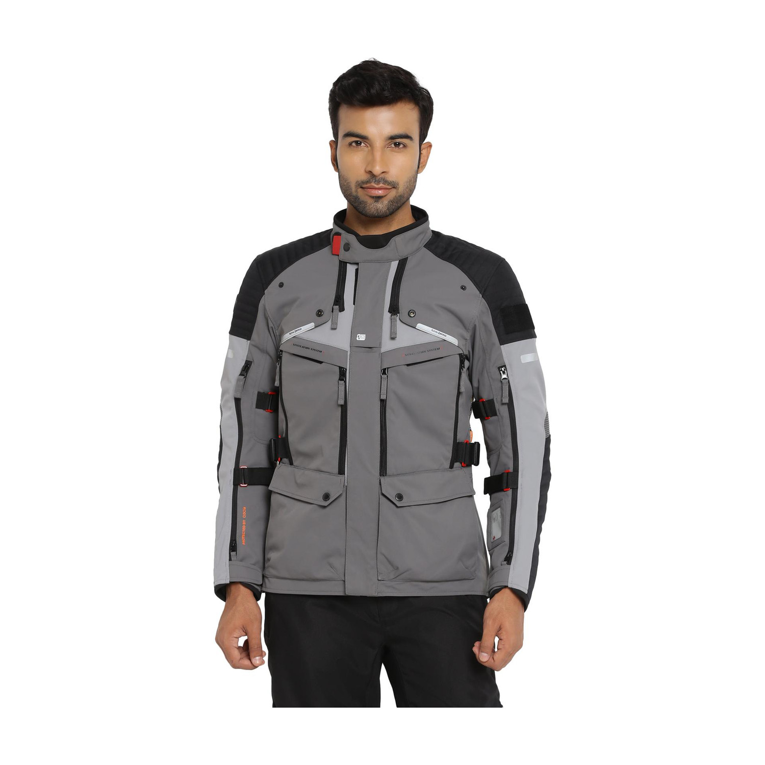 Image of Royal Enfield Nirvik V2 Two Layered with Chest, Back, Shoulder & Elbow Armours and Rain Jacket Riding Protective Jacket