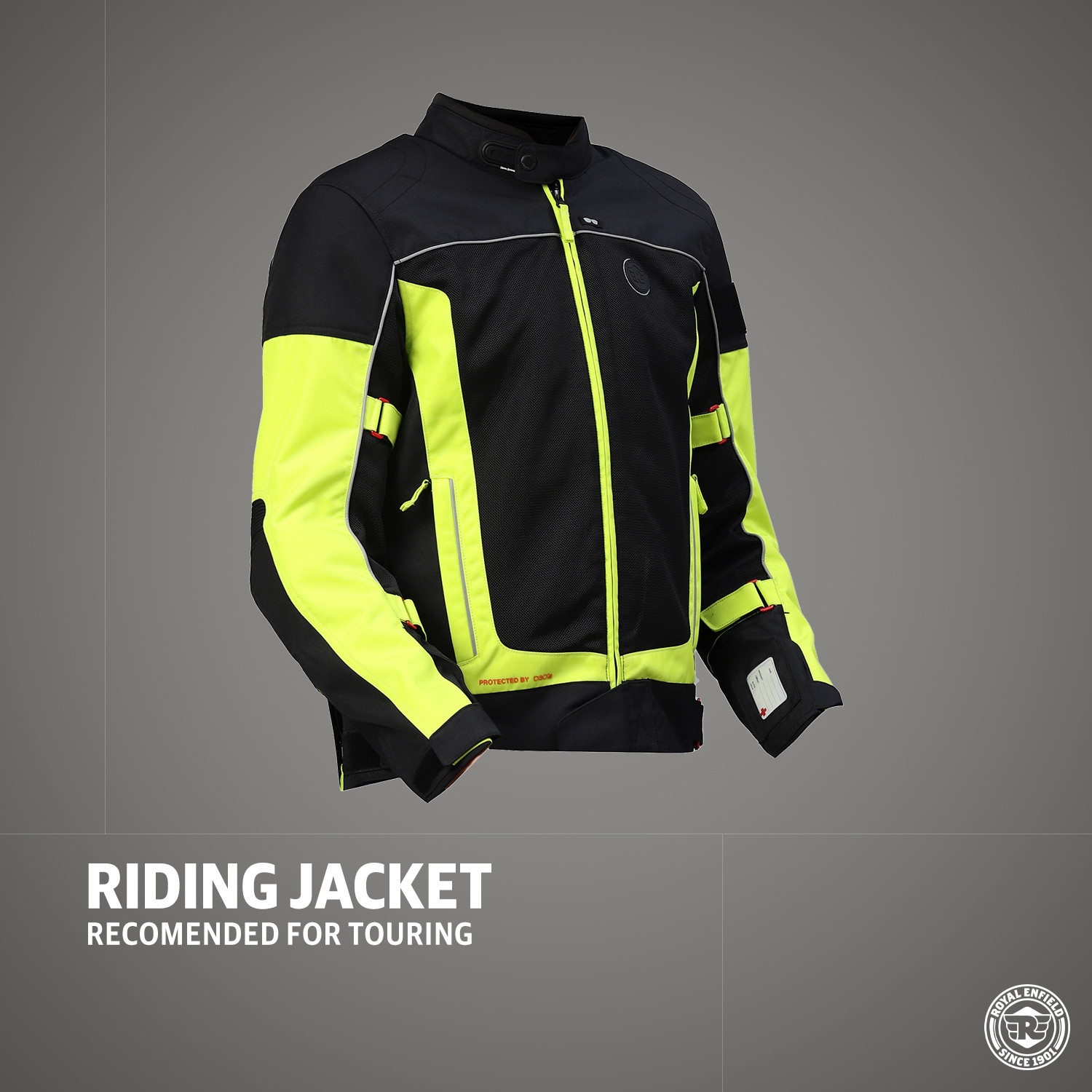 Image of Royal Enfield Explorer V4 Riding Jacket with Back, Shoulder & Elbow Armors and Rain Jacket Riding Protective Jacket