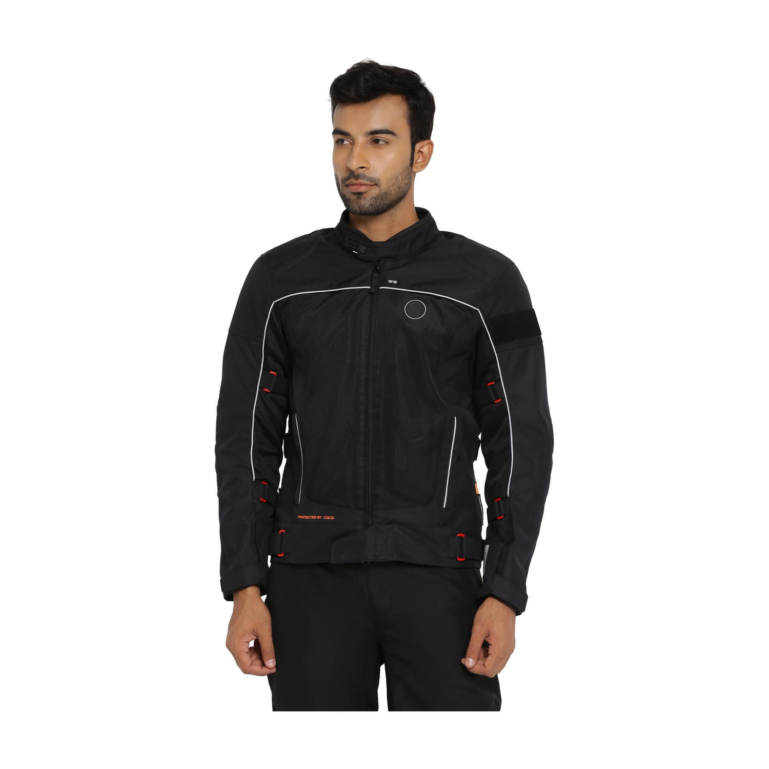 Image of Royal Enfield Explorer V4 Riding Jacket with Back, Shoulder & Elbow Armors and Rain Jacket Riding Protective Jacket