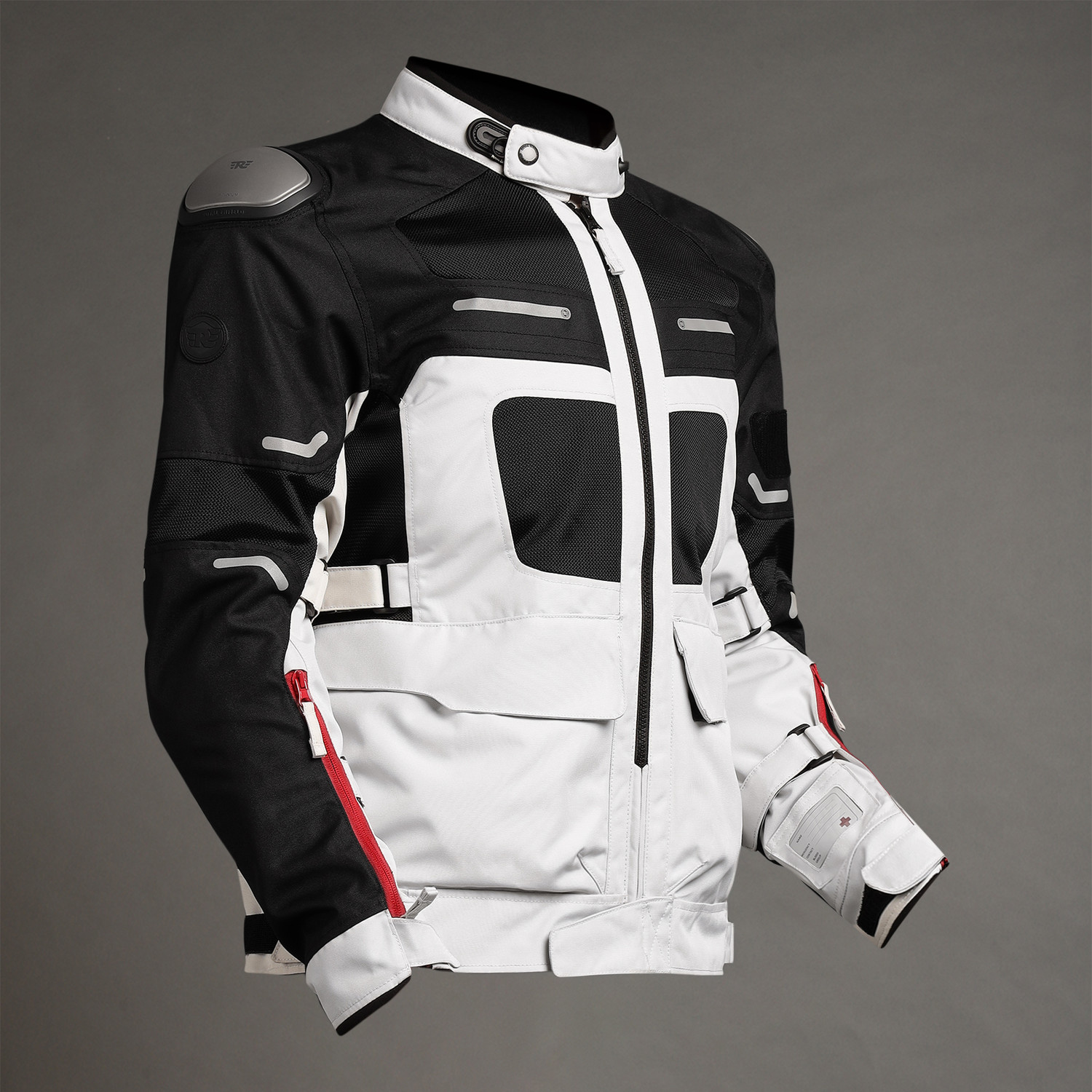 Image of Royal Enfield CrossRoader | Shoulder, Elbow, Chest, Back Armour |Titanium Slider | Rain Liner Riding Protective Jacket