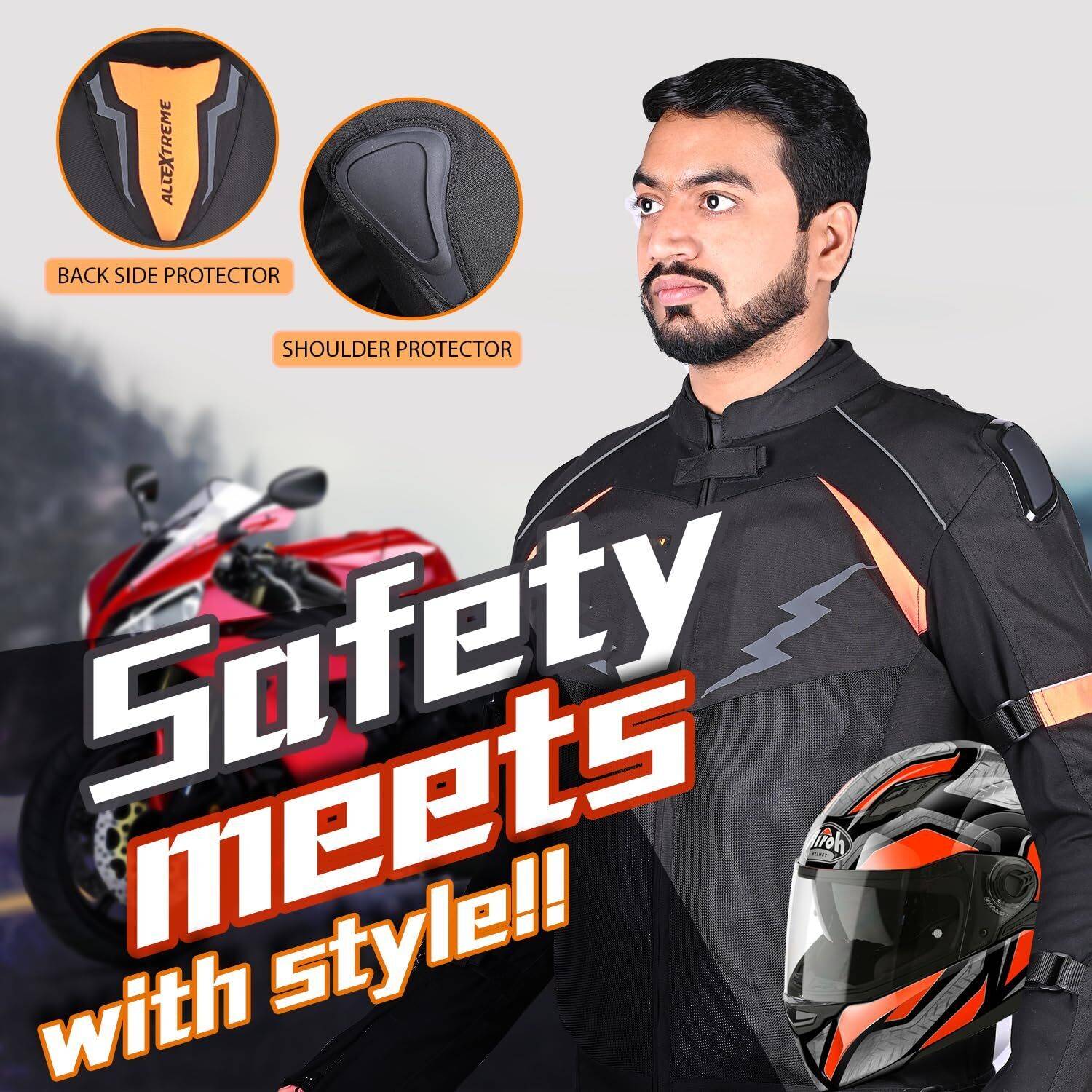ALLEXTREME WILDFIRE-NG/O-2XL Riding Protective Jacket Price in
