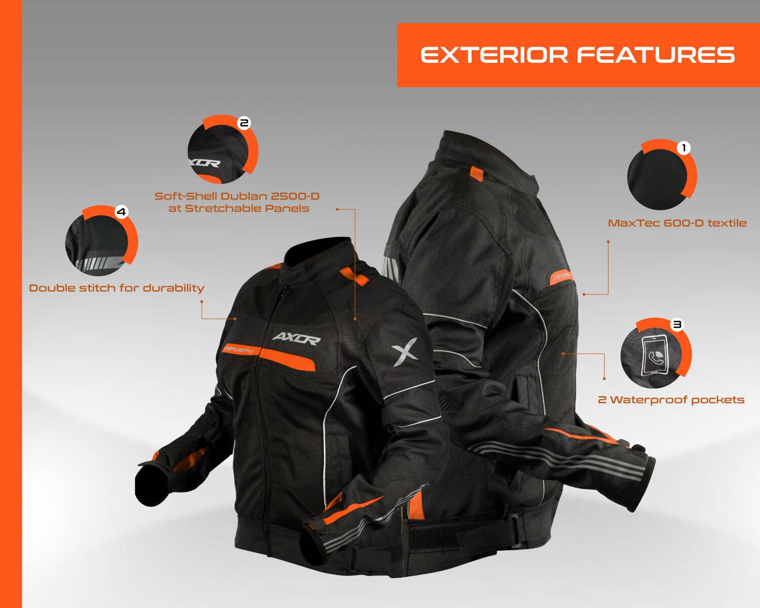 Axor Diva Riding Protective Jacket Black - Image 2