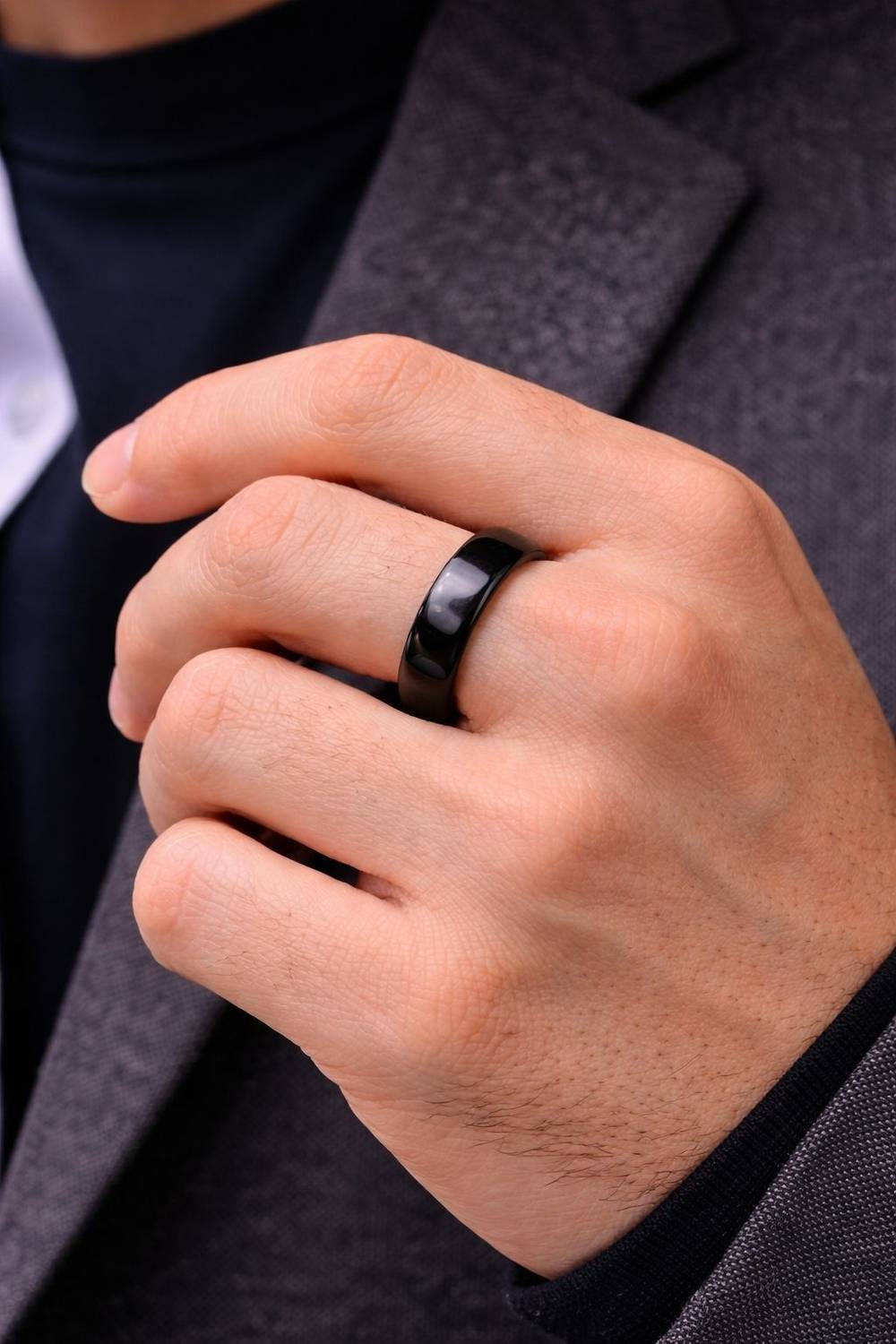 AL Minza Titanium Plated Stainless Steel Ring - Image 2