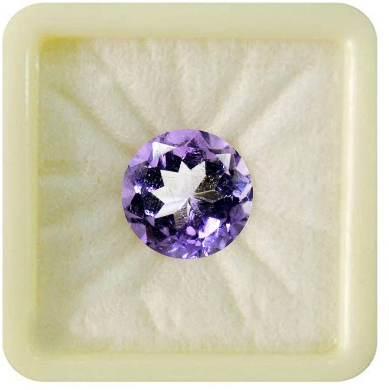 55Carat Natural Amethyst Jamunia 3.25 Ratti 2.95 Carat Round Shape 1 Pcs For Men Stone Ring