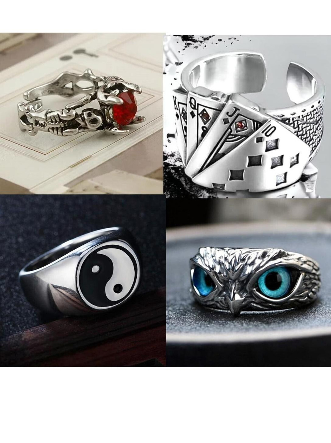 Image of kazare Women Ring | Ring For Girls | Marriage Ring | proposal Ring Brass Rhodium Plated Ring Set