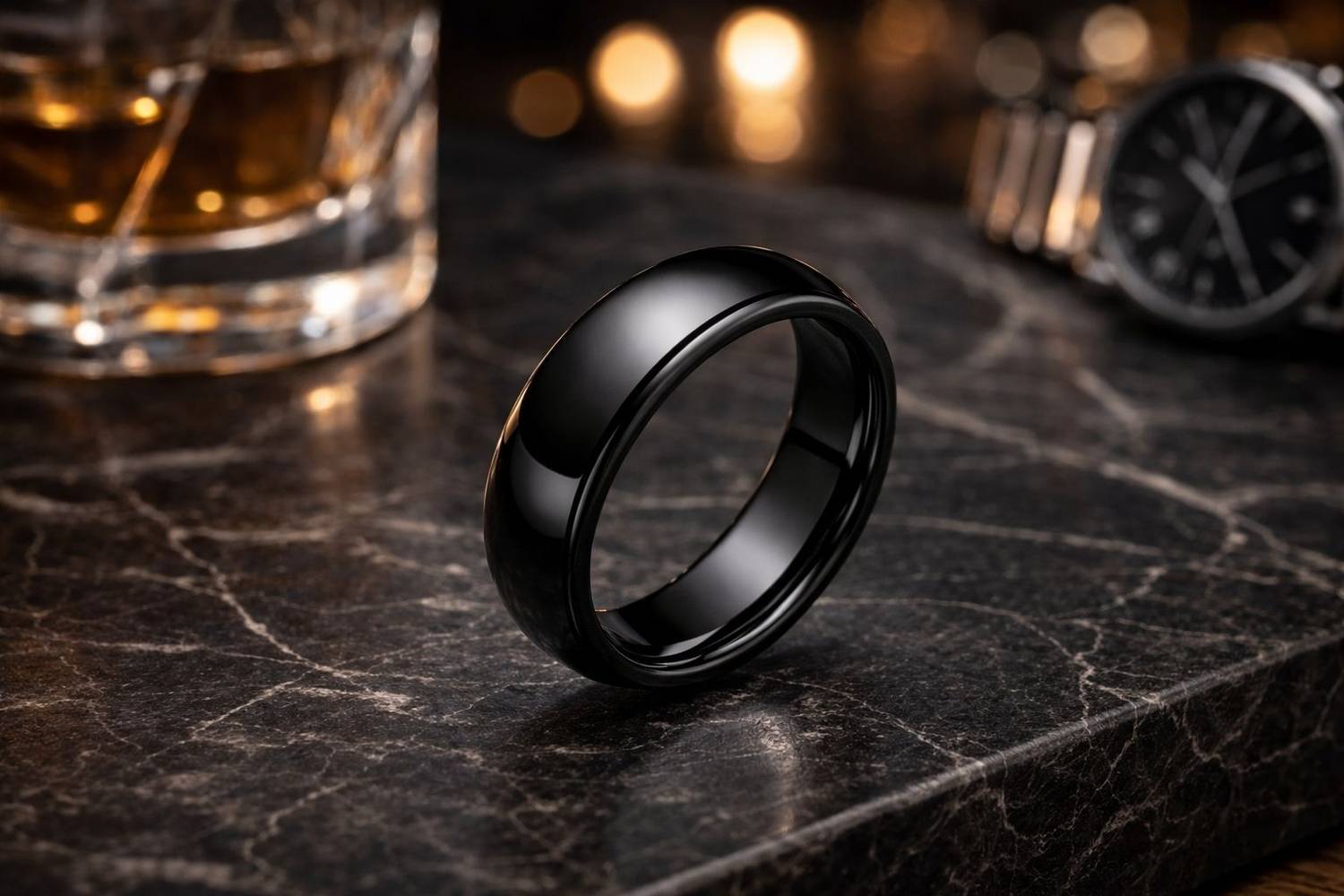 AL Minza Titanium Plated Stainless Steel Ring - Image 4