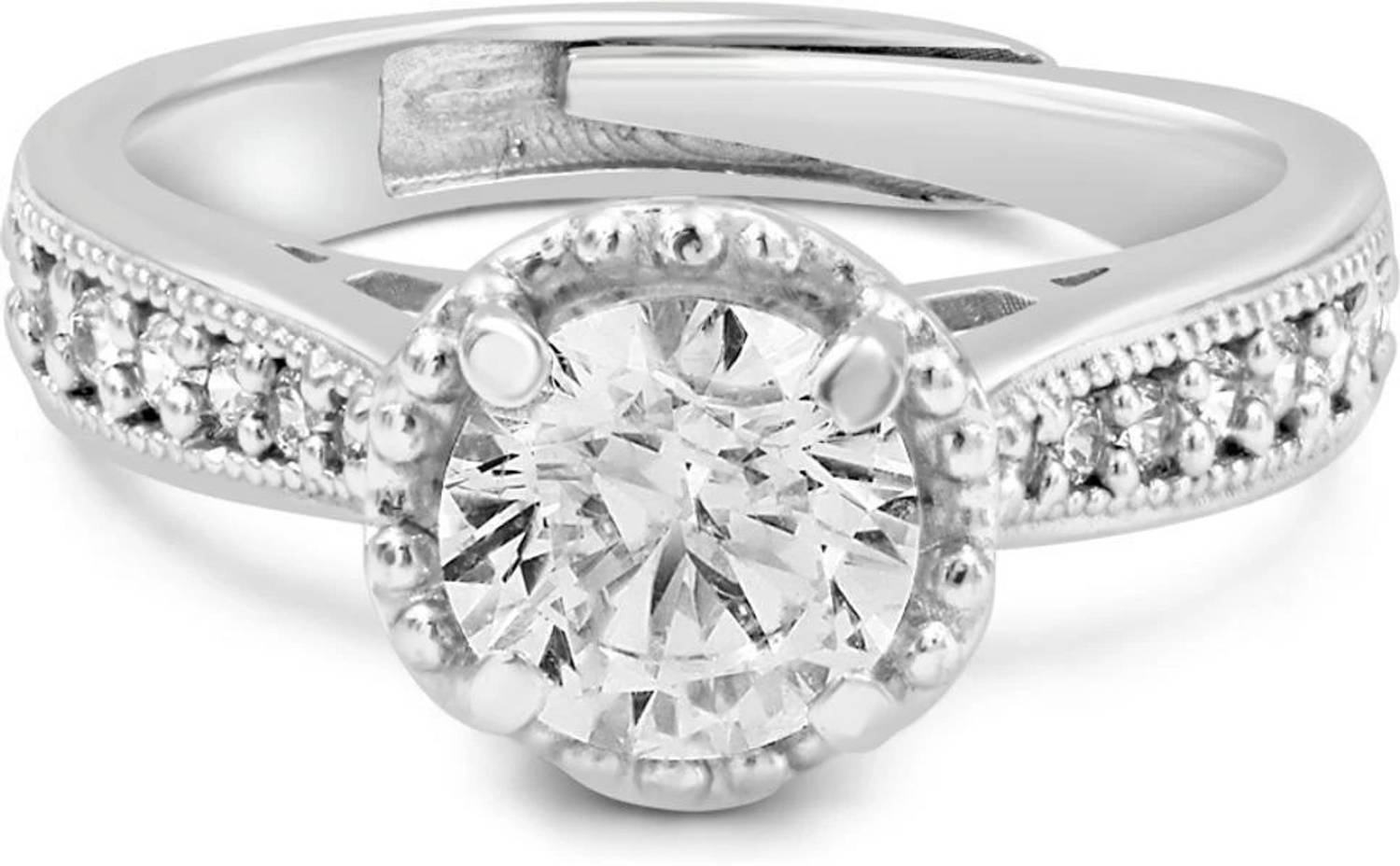 Zarkan Princess Silver Solitaire Ring - Image 1