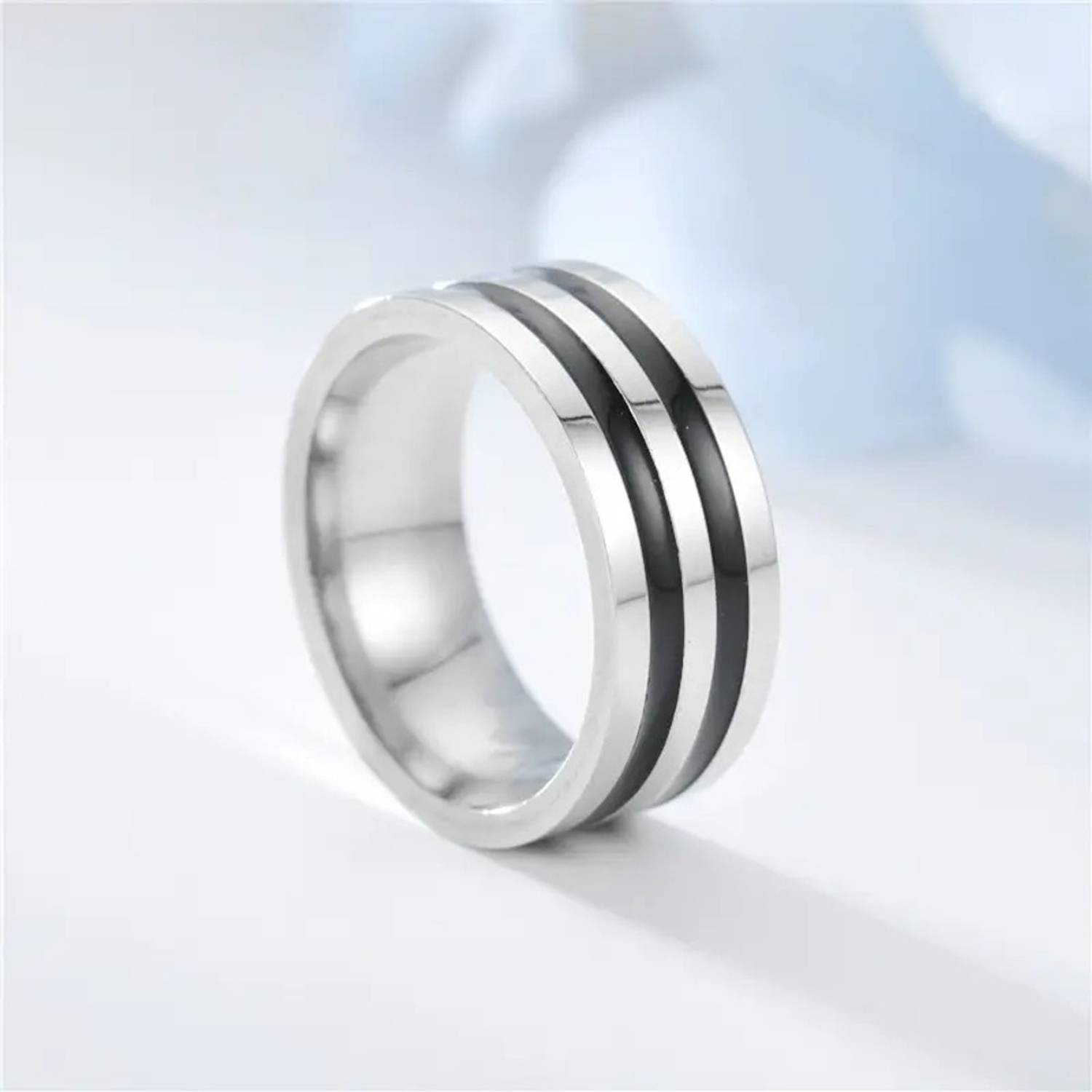zebisco Silver Finger Ring for Men, Boys, Stainless Steel - Image 3