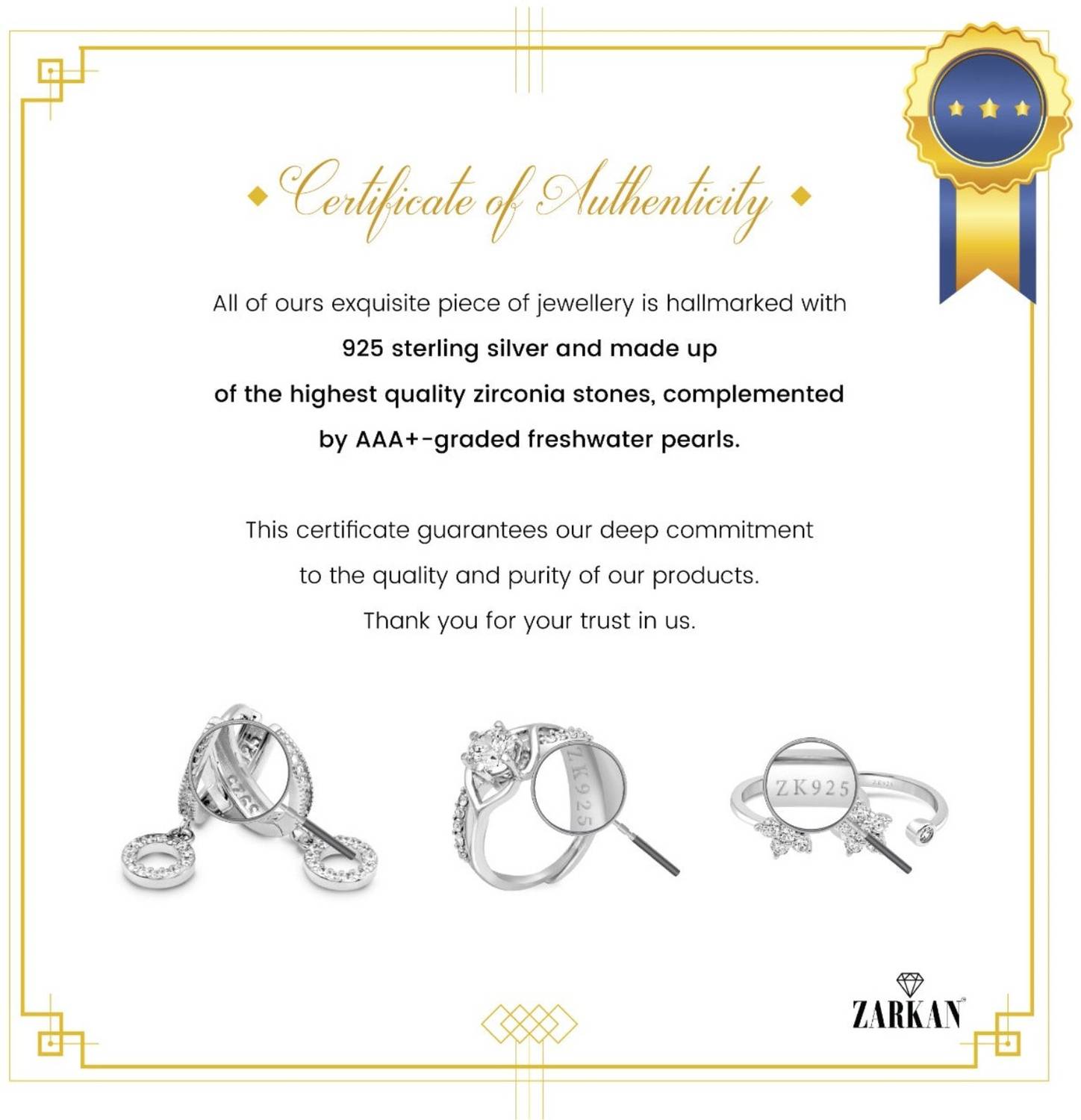 Zarkan Infinity Heart Propose Silver Ring - Image 5