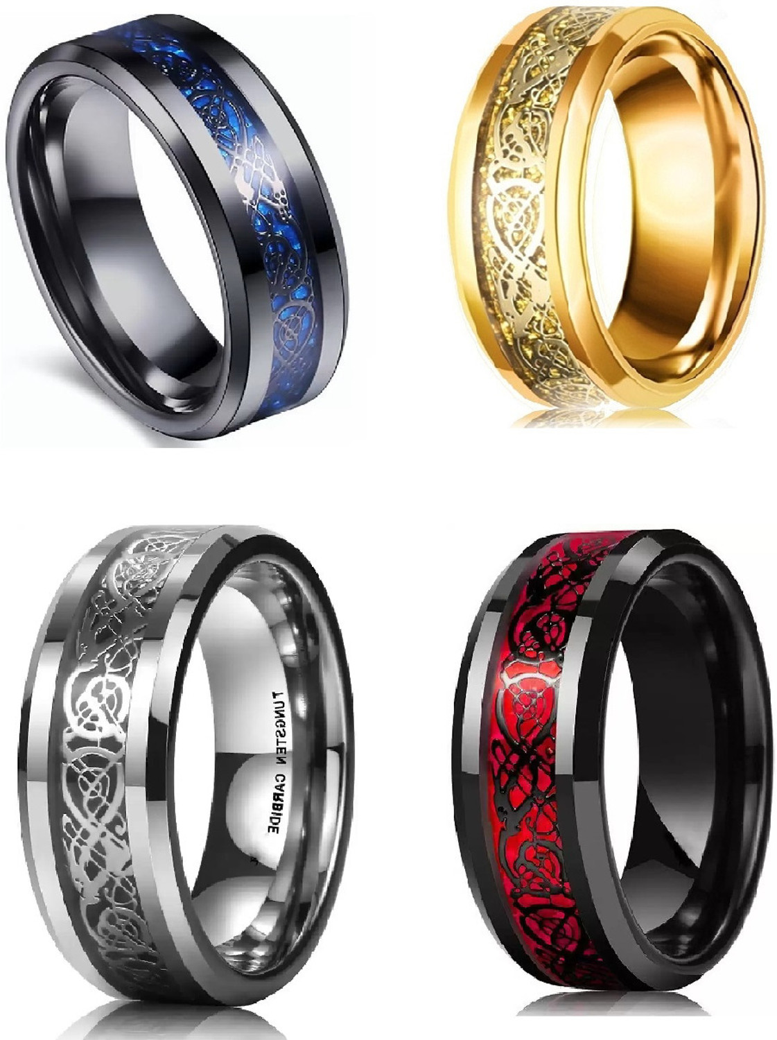 Image of IGA COLLECTION Valentine Fashionable Stylish Trendy Look Dragon finger thump ring Stainless Steel Titanium Plated Ring