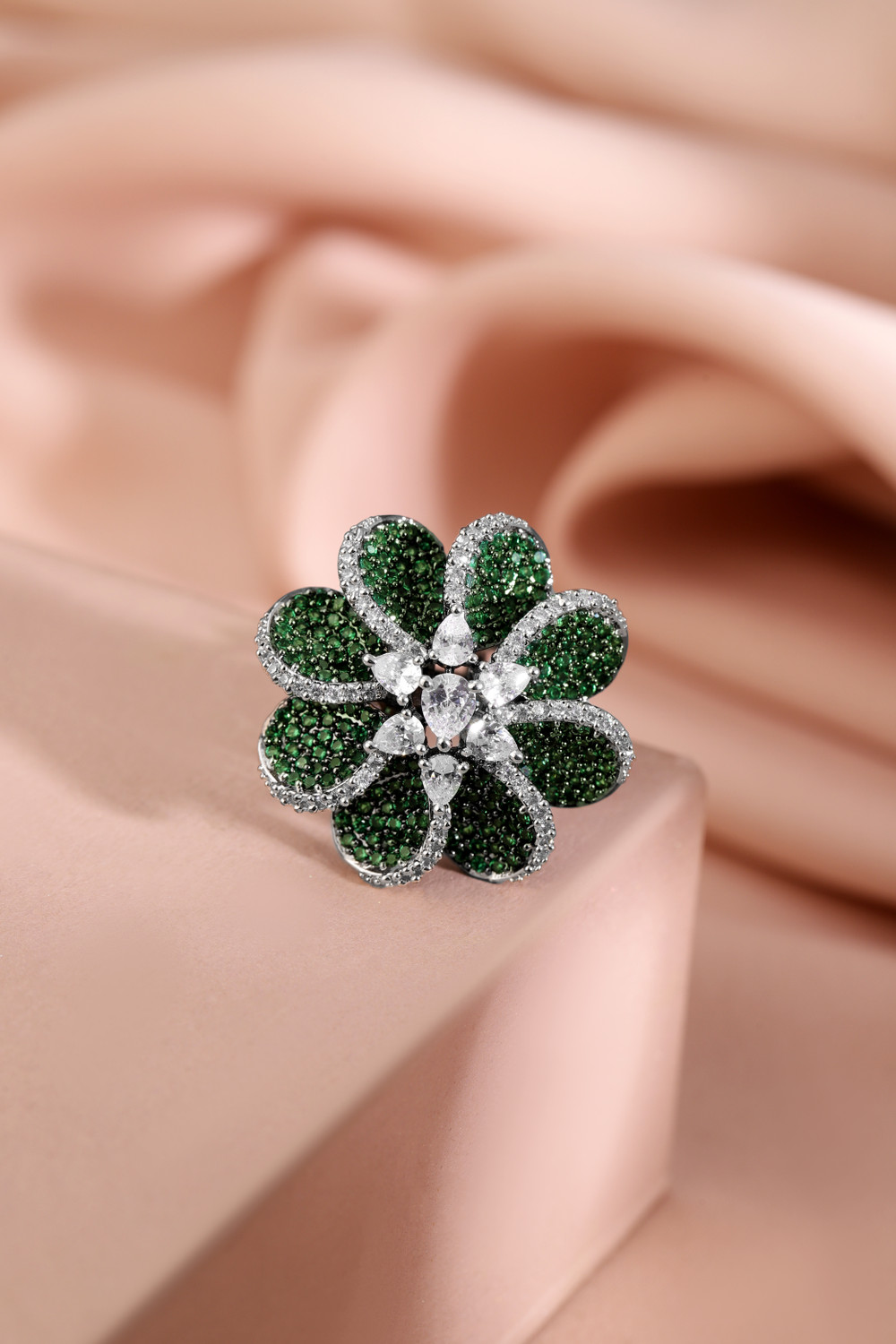 Image of RUBANS Brass Rhodium Plated Ring