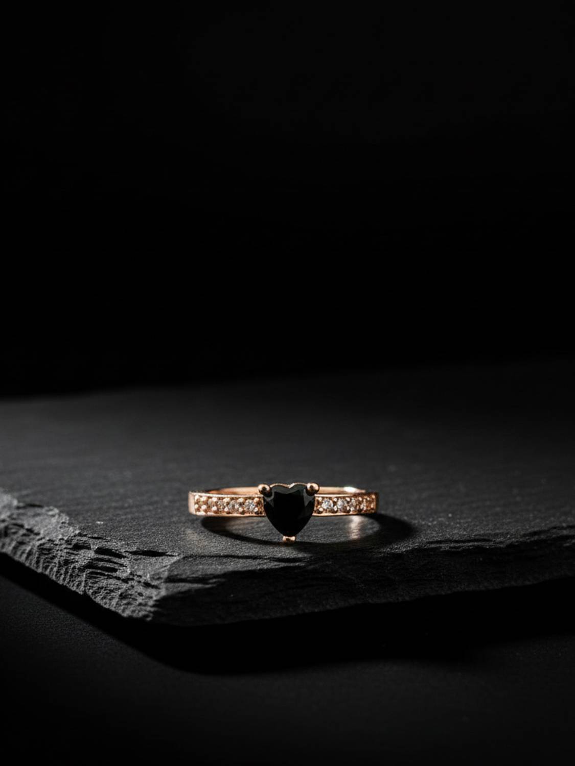 BOGHRA SALES Heart shape valentine propose Rose Gold ring for women and girls Alloy Diamond Gold Plated Ring