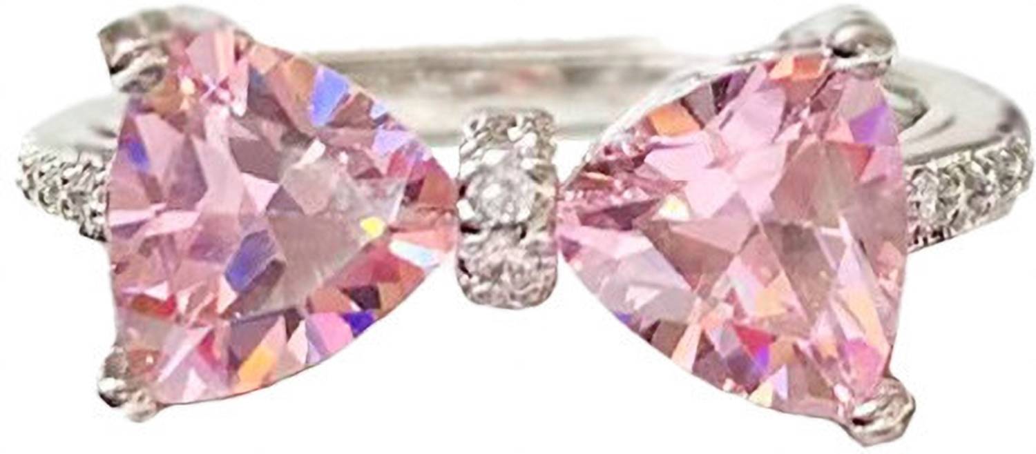 Modeflix Cute Bow-Style Pink Stone Ring - Image 5