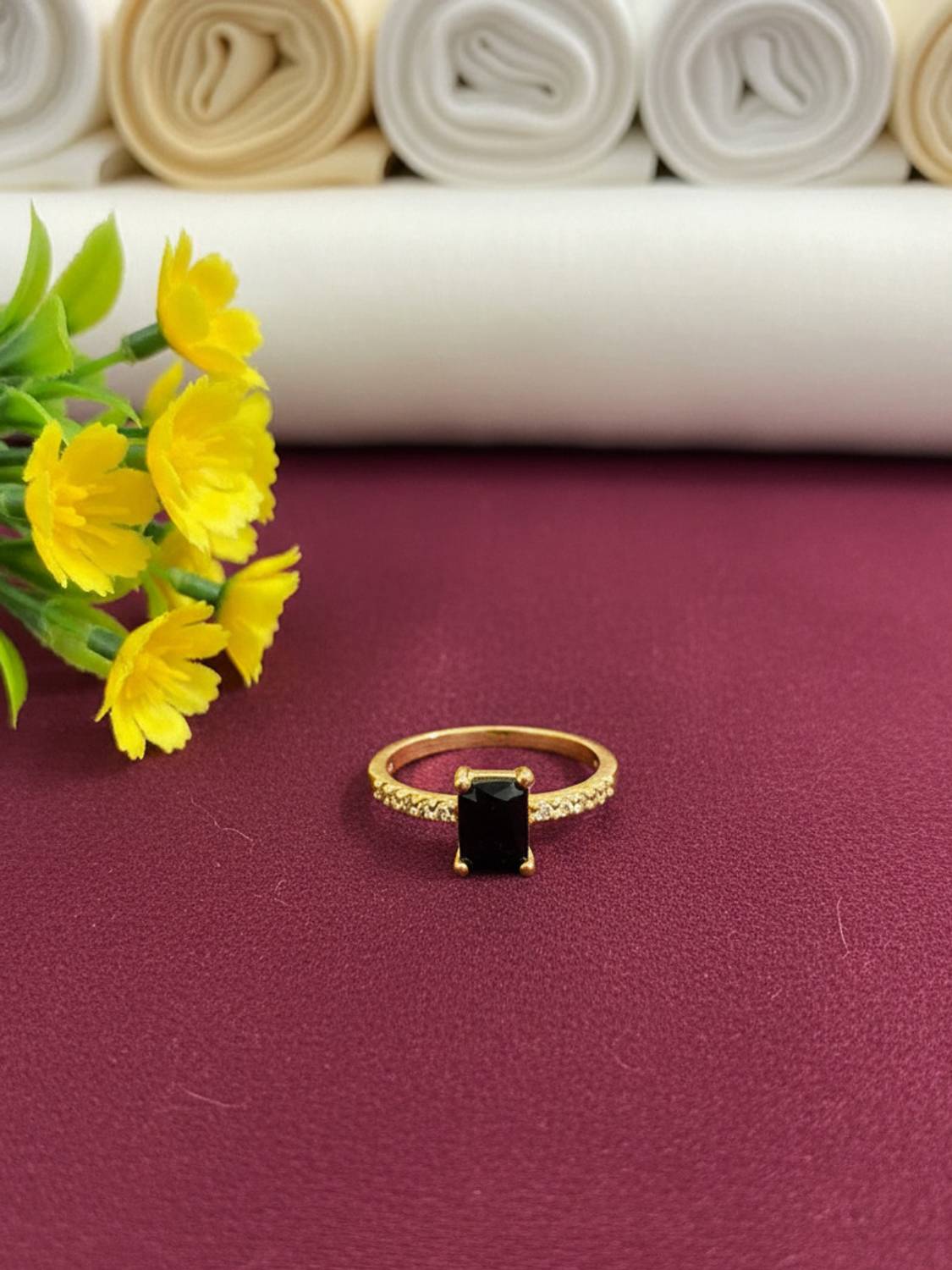 BOGHRA SALES Daily Wear valentine propose Gold ring for women and girls Alloy Diamond Gold Plated Ring