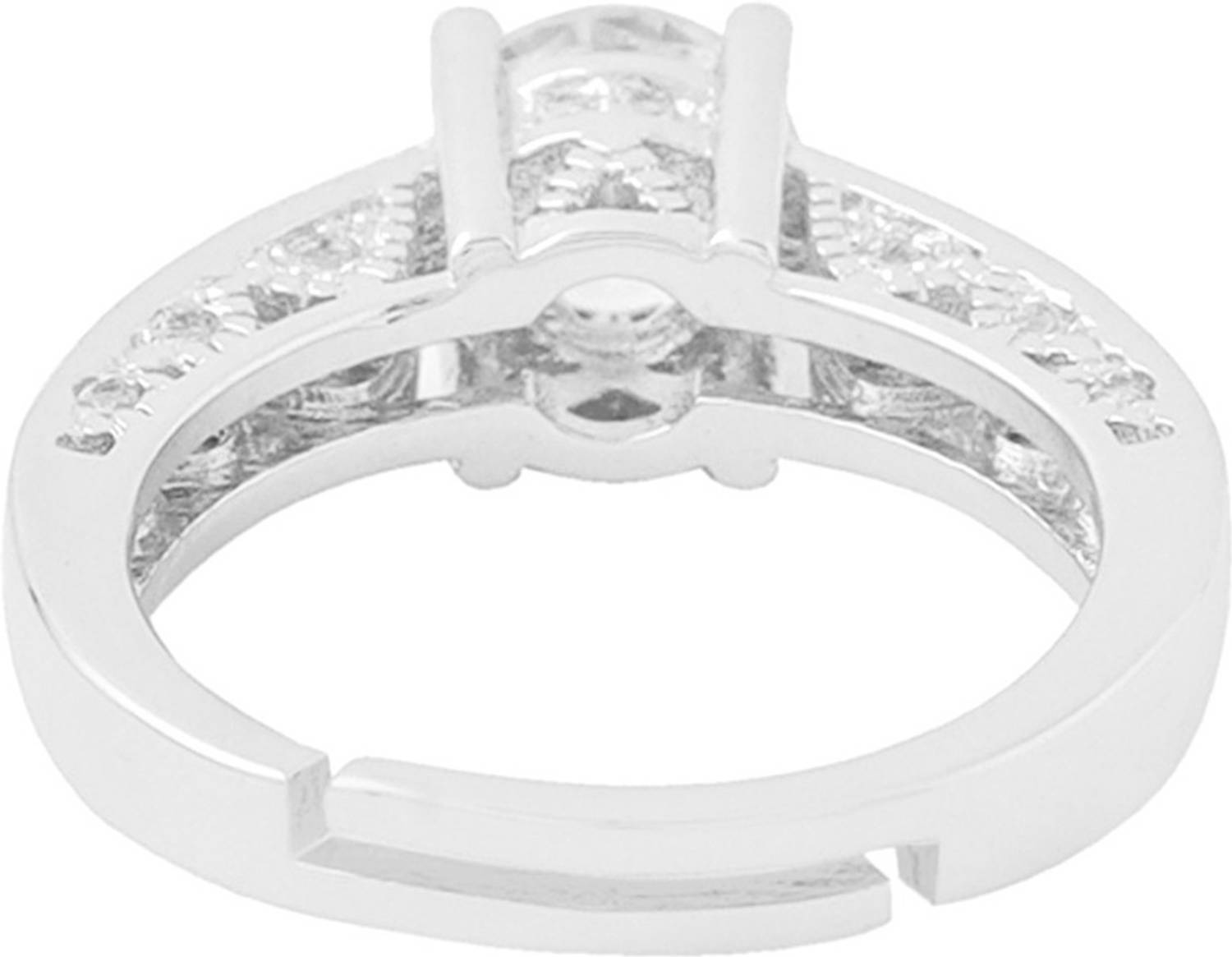 YELLOW Chimes Valentines White Crystal Adjustable Ring Women - Image 5