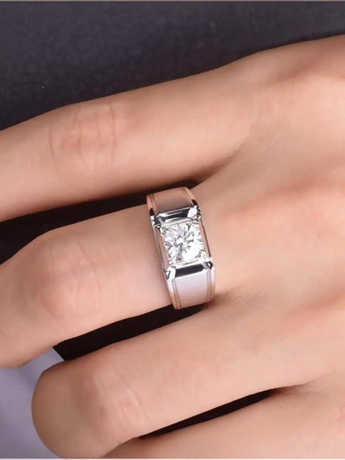 Image of IGA COLLECTION Mens Fashion Jewellery Stylish Trendy Look Sterling Silver Rings Stainless Steel Titanium Plated Ring