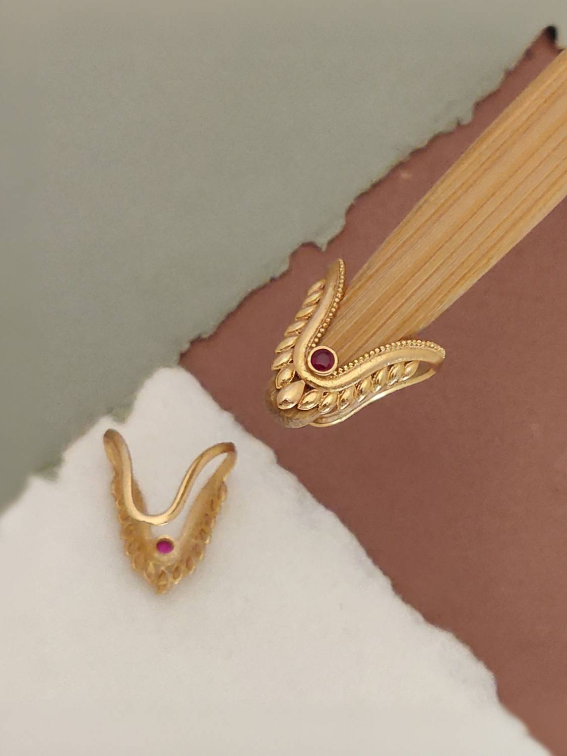 bettar think WOMAN'S VANKI RING Brass Gold Plated Ring