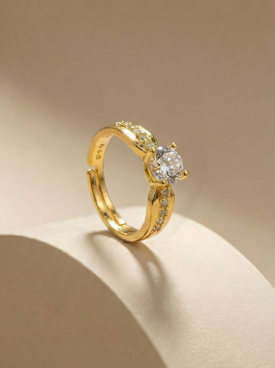 ARTKLIM Stainless Steel Gold Plated Ring