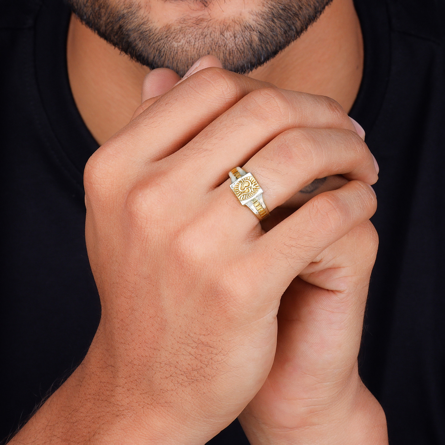 Image of GIVA Sterling Silver Rhodium Plated Ring