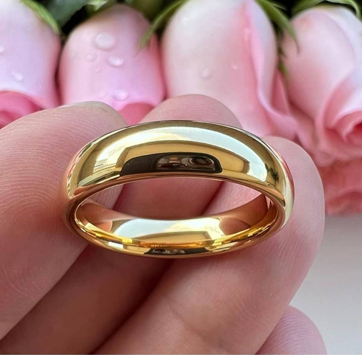 Piyush Enterprises Stylish Gold Plated Band Shape Ring Brass Gold Plated Ring - Image 2