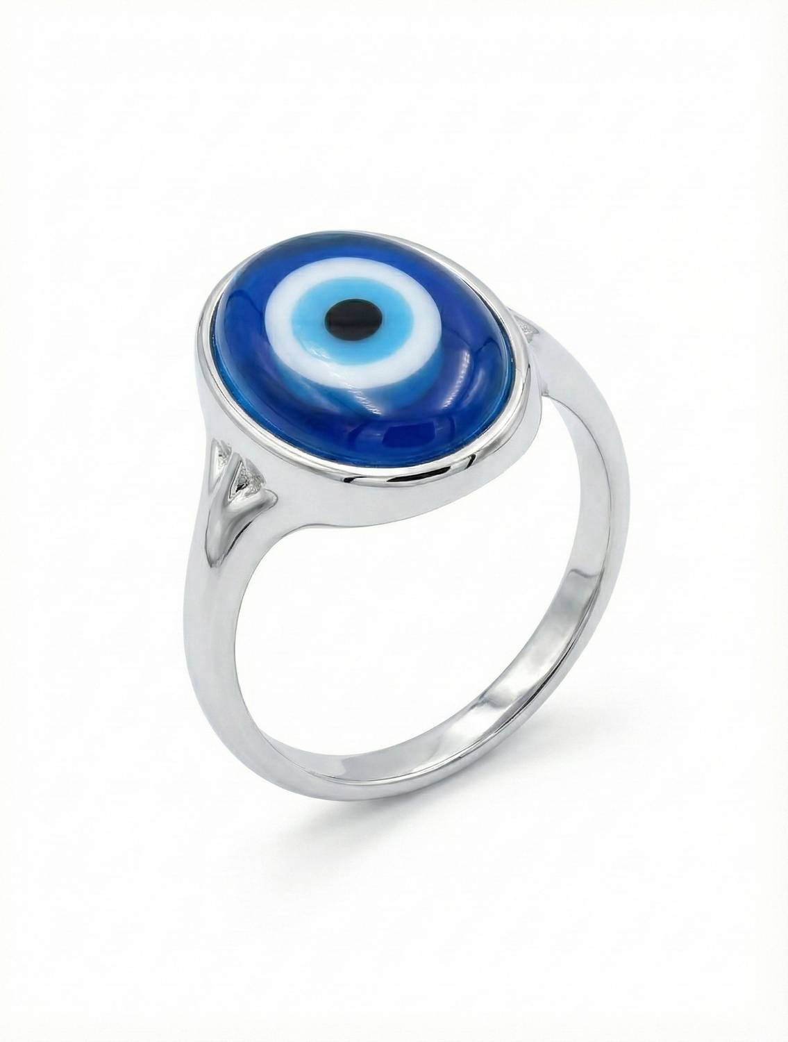 AL Minza Stainless Steel Silver Plated Ring