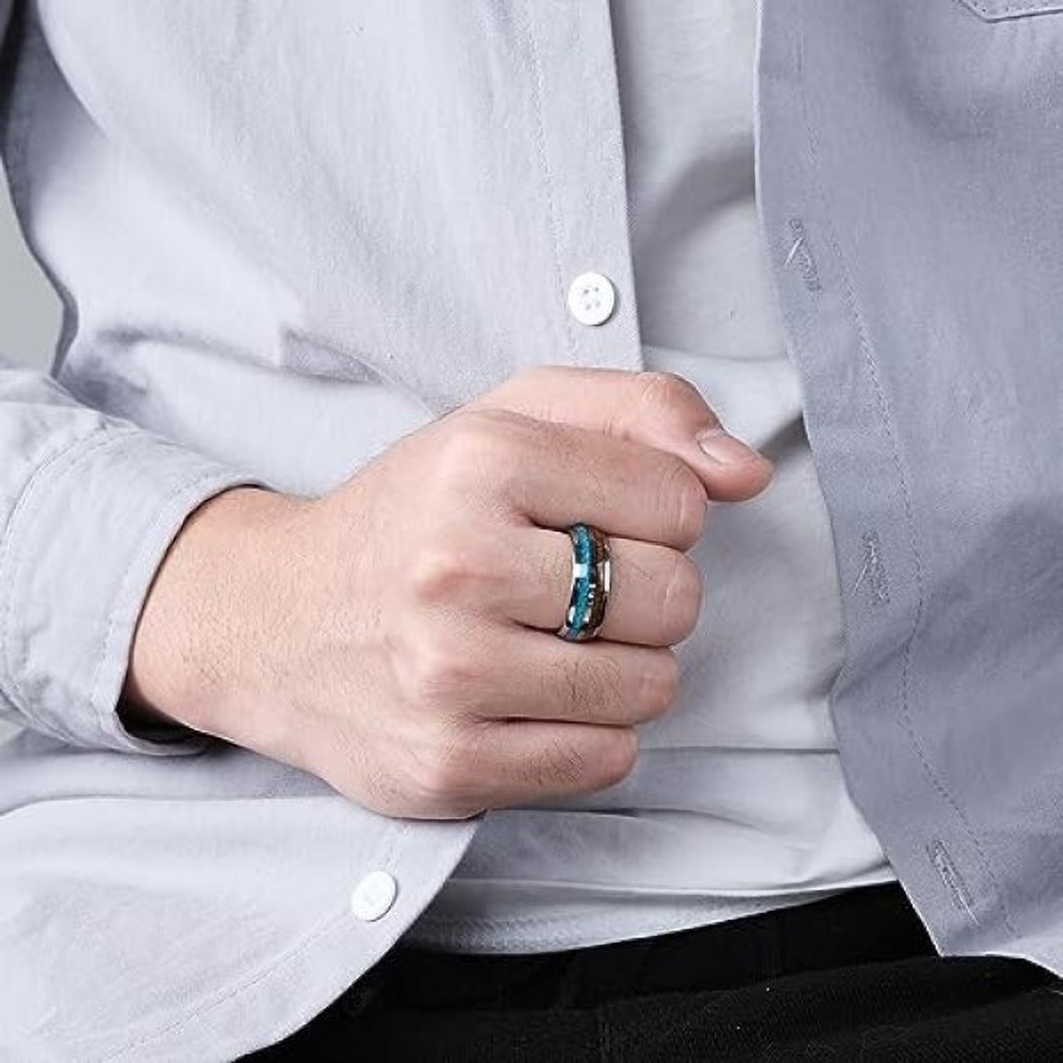 Image of vien Stainless Steel Cubic Zirconia Silver Plated Ring