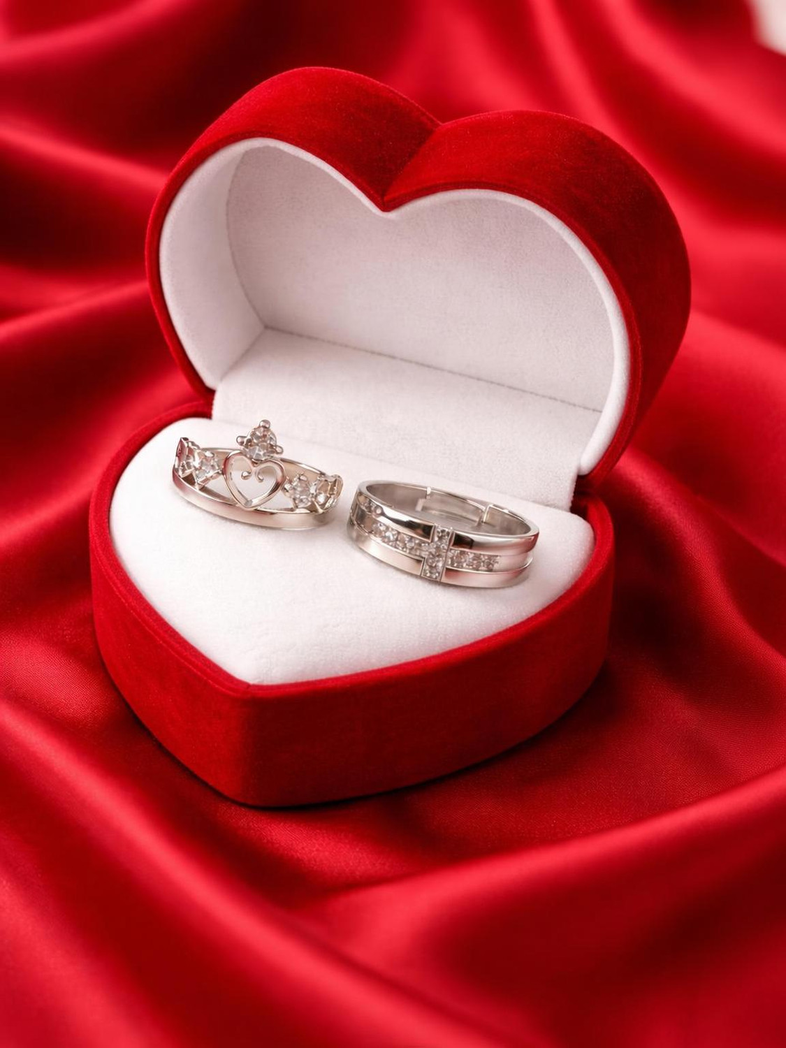 Image of Tanishee- The Real Jewels CROWN RING Stainless Steel Zircon Silver Plated Ring