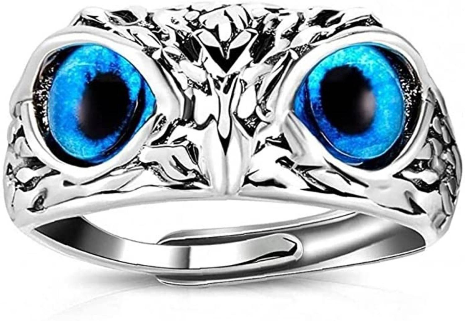 accessoo yes Owl Ring Design Men Women Accessories Vintage Silver Color Open Ring Jewelry Stainless Steel Ring