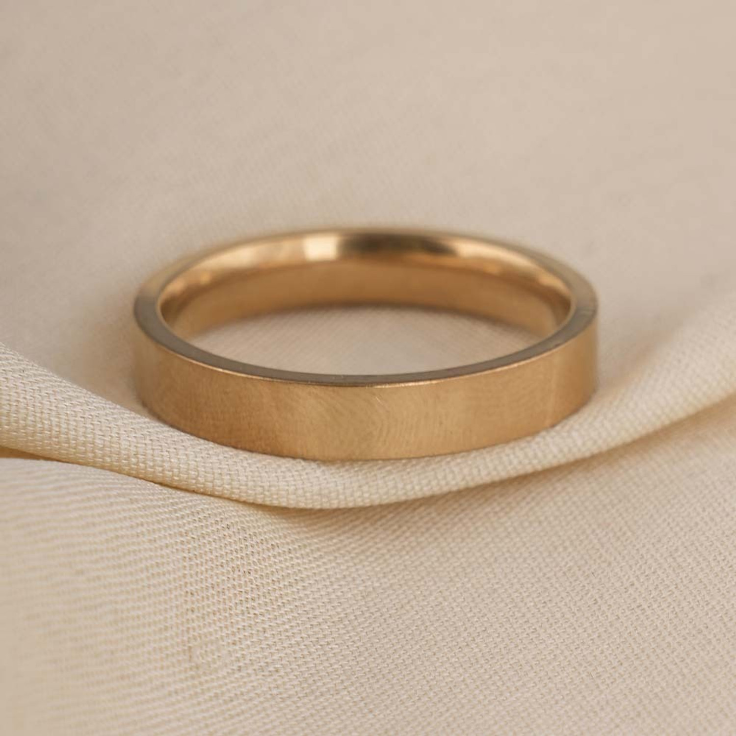 Image of PALMONAS Vintage Gold Band Ring for Mens (Size- 8) - Waterproof & Anti-Tarnish Stainless Steel Gold Plated Ring