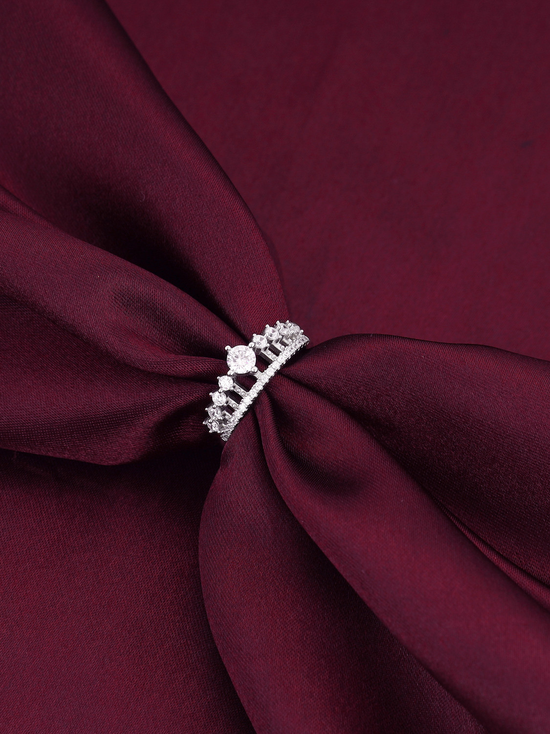 Image of GIVA 925 Silver Queen Crown Ring|Lifetime Plating|6 Month Warranty Sterling Silver Cubic Zirconia Rhodium Plated Ring