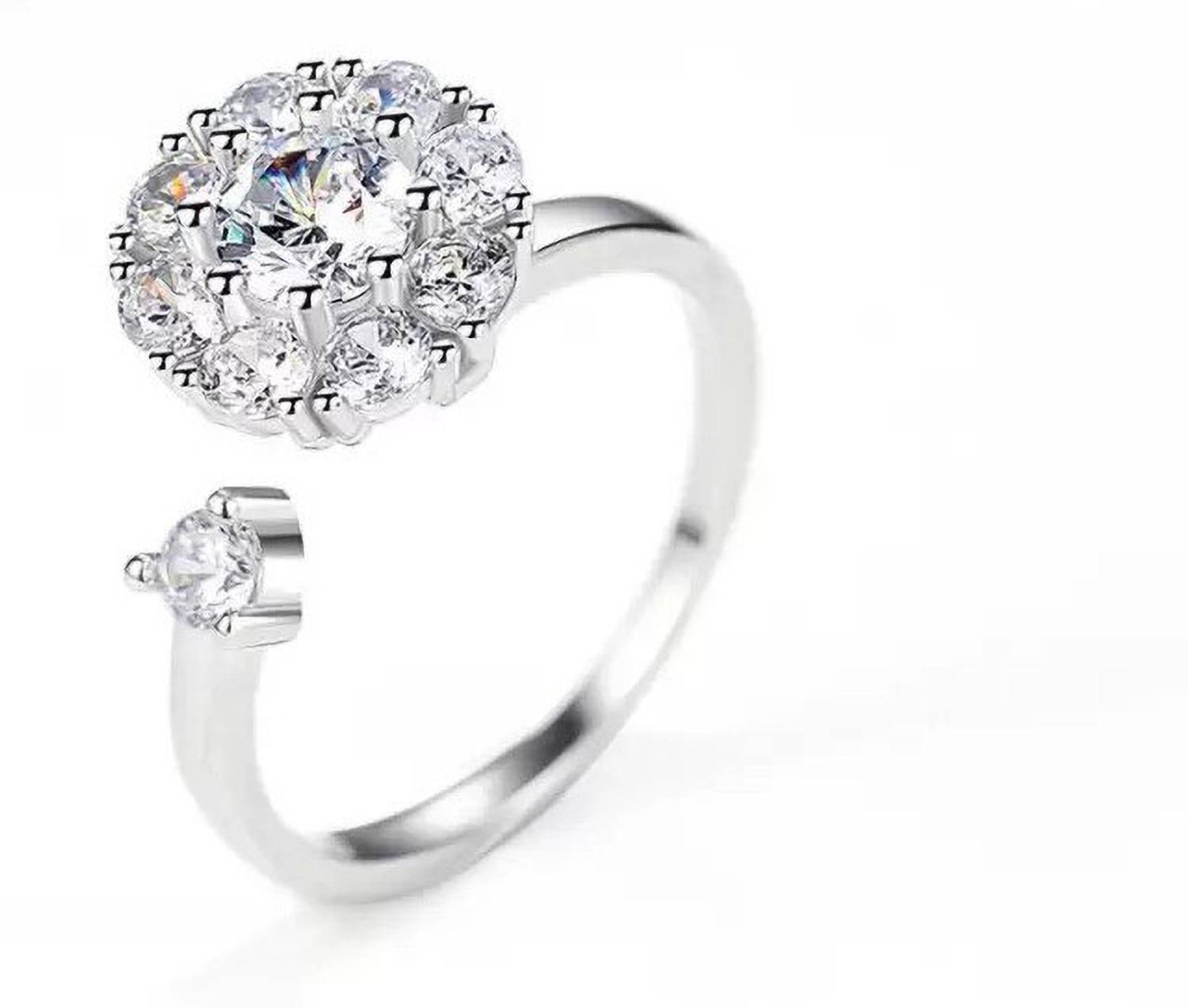 artrue Silver Diamond Silver Plated Ring