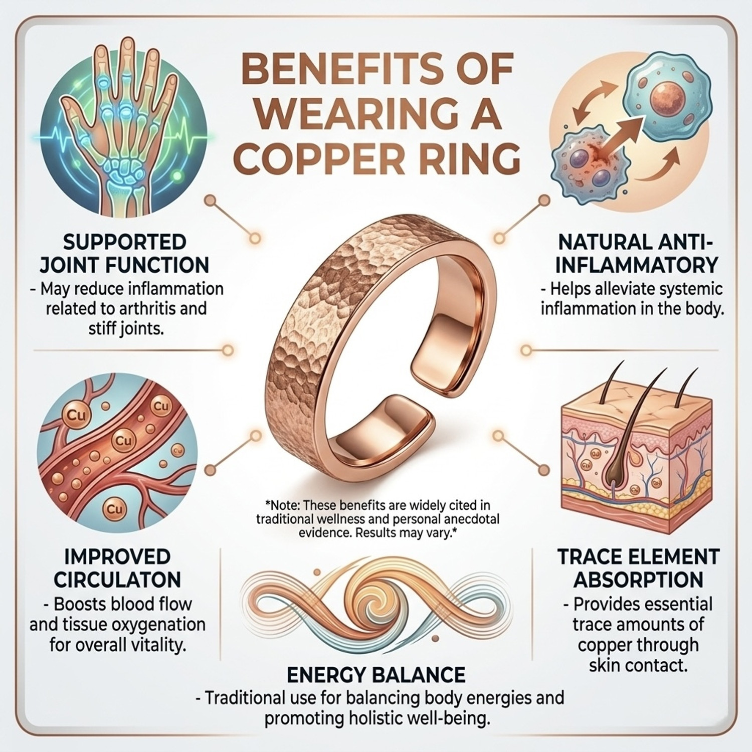 Image of PAJORI 100% Copper Adjustable Ring Tamba Challa for Men & Women Copper Ring