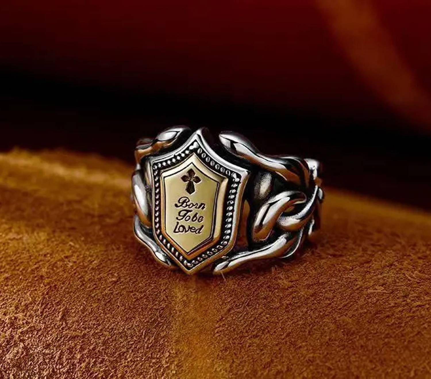 Fashion Frill Gold Ring For Men - Image 1