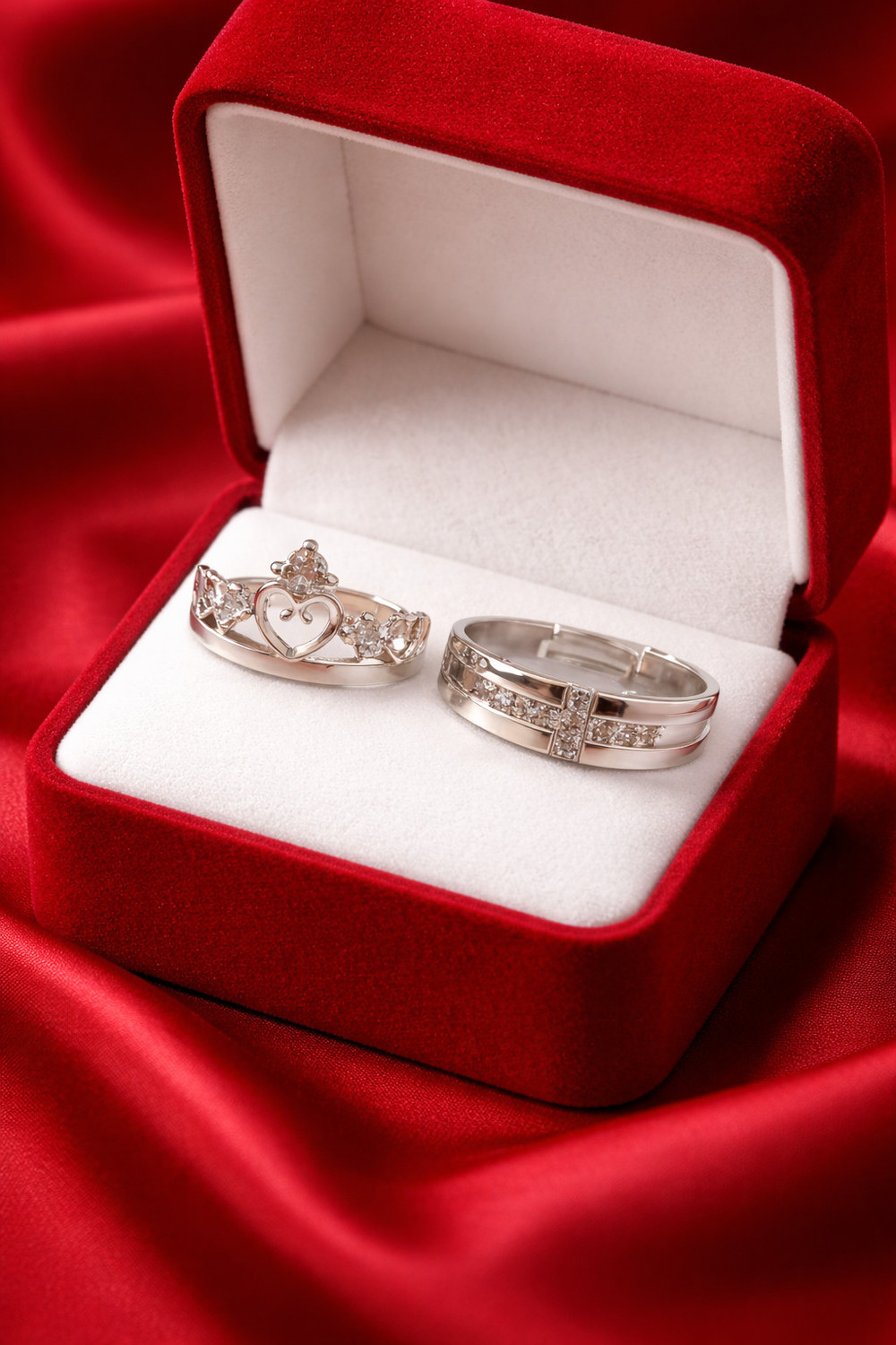 Image of Tanishee- The Real Jewels CROWN RING Stainless Steel Zircon Silver Plated Ring