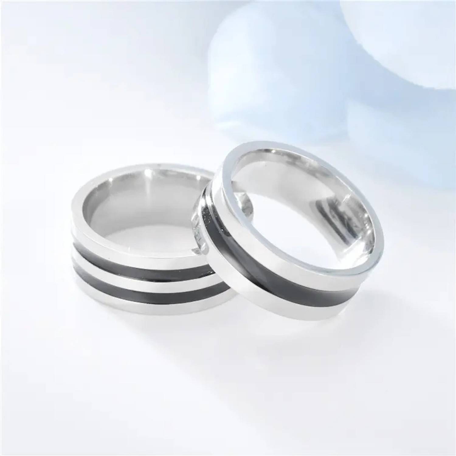 zebisco Silver Finger Ring for Men, Boys, Stainless Steel - Image 1