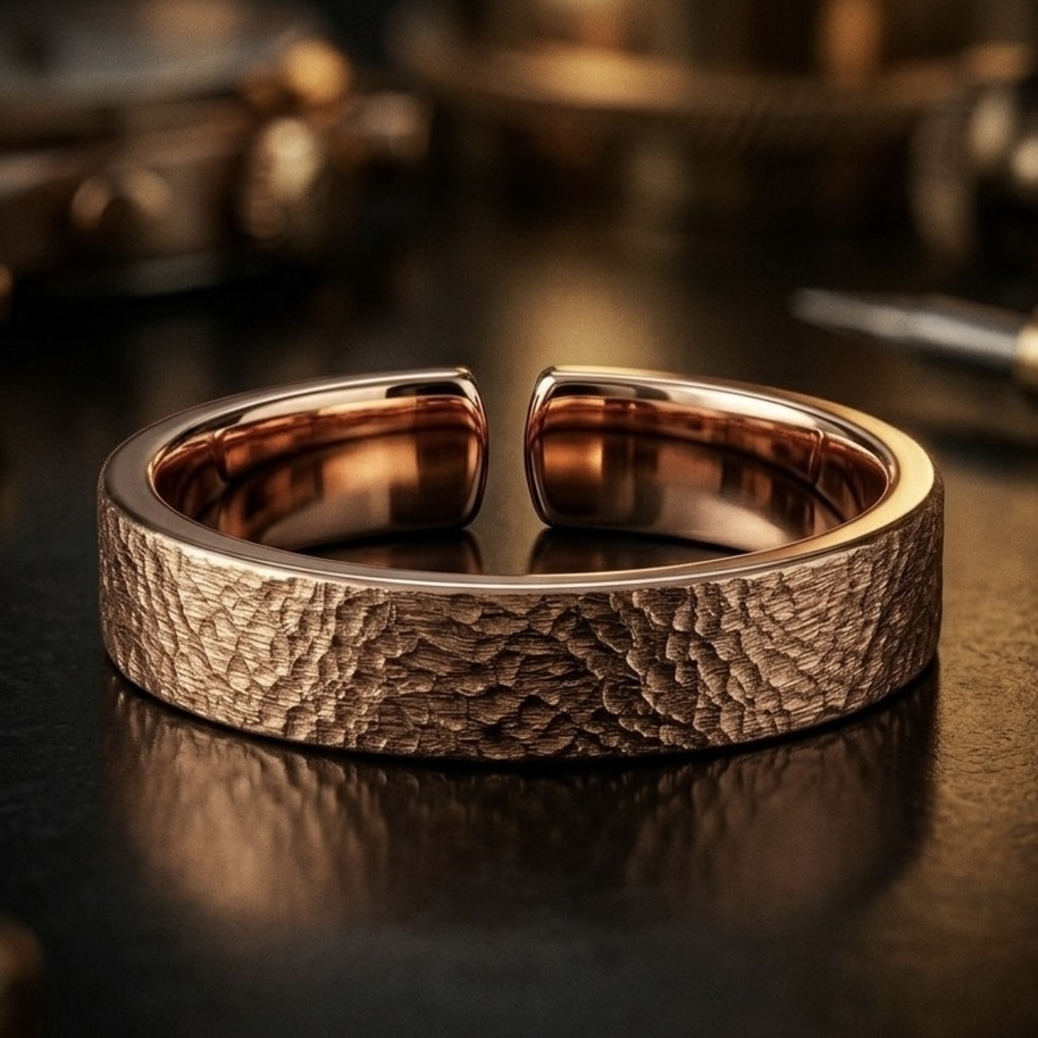 Image of PAJORI 100% Copper Adjustable Ring Tamba Challa for Men & Women Copper Ring