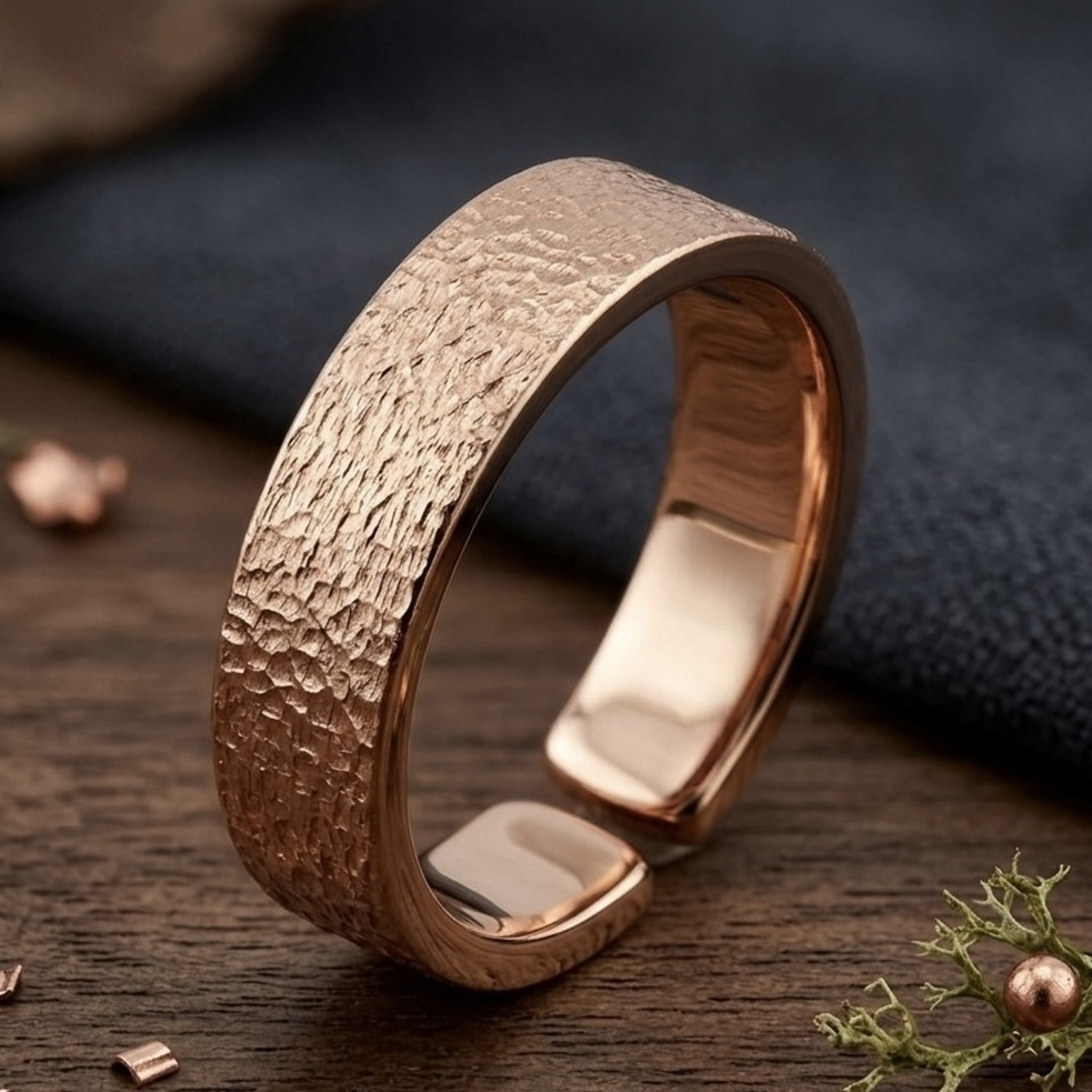 Image of PAJORI 100% Copper Adjustable Ring Tamba Challa for Men & Women Copper Ring