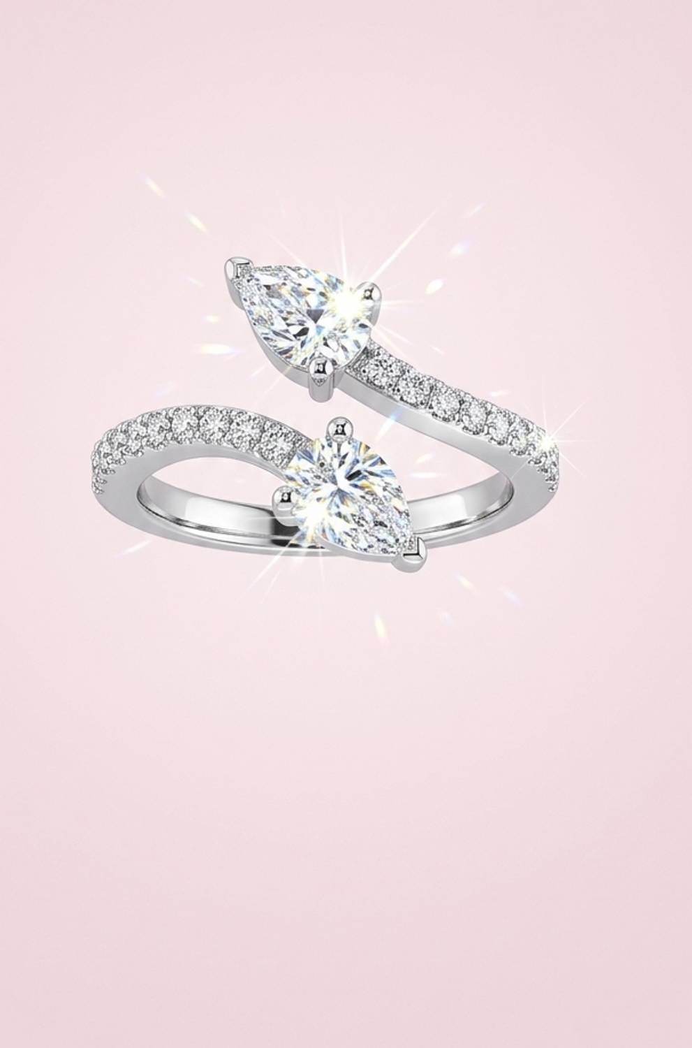 Bravo WSR301 Sterling Silver, Metal Cubic Zirconia Sterling Silver Plated Ring