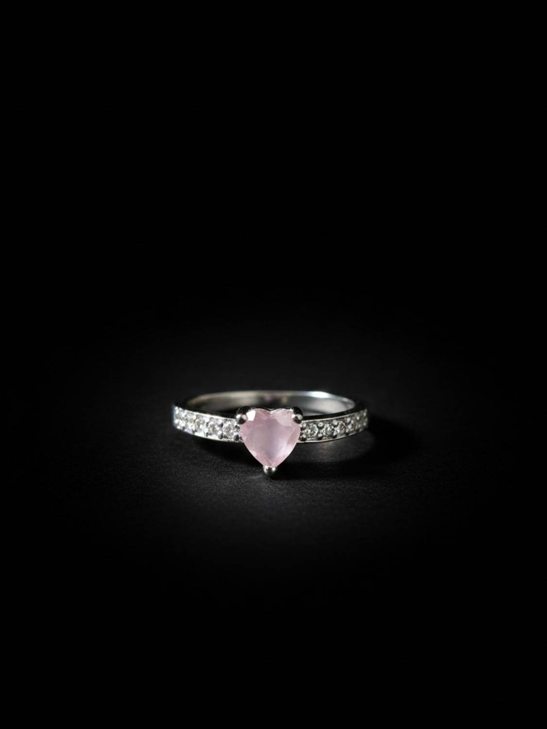 BOGHRA SALES Heart shape valentine propose silver ring for women and girls Silver Diamond Silver Plated Ring