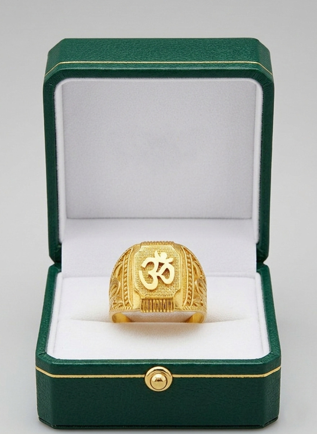 Image of Urdeals Shree Ganesh Blessing Brass Gold Plated Ring