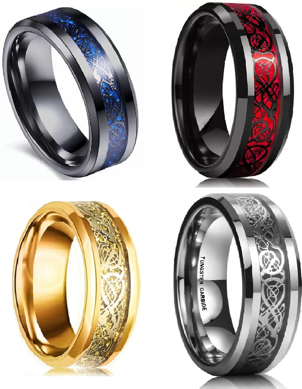 Image of IGA COLLECTION Valentine Fashionable Stylish Trendy Look Dragon finger thump ring Stainless Steel Titanium Plated Ring