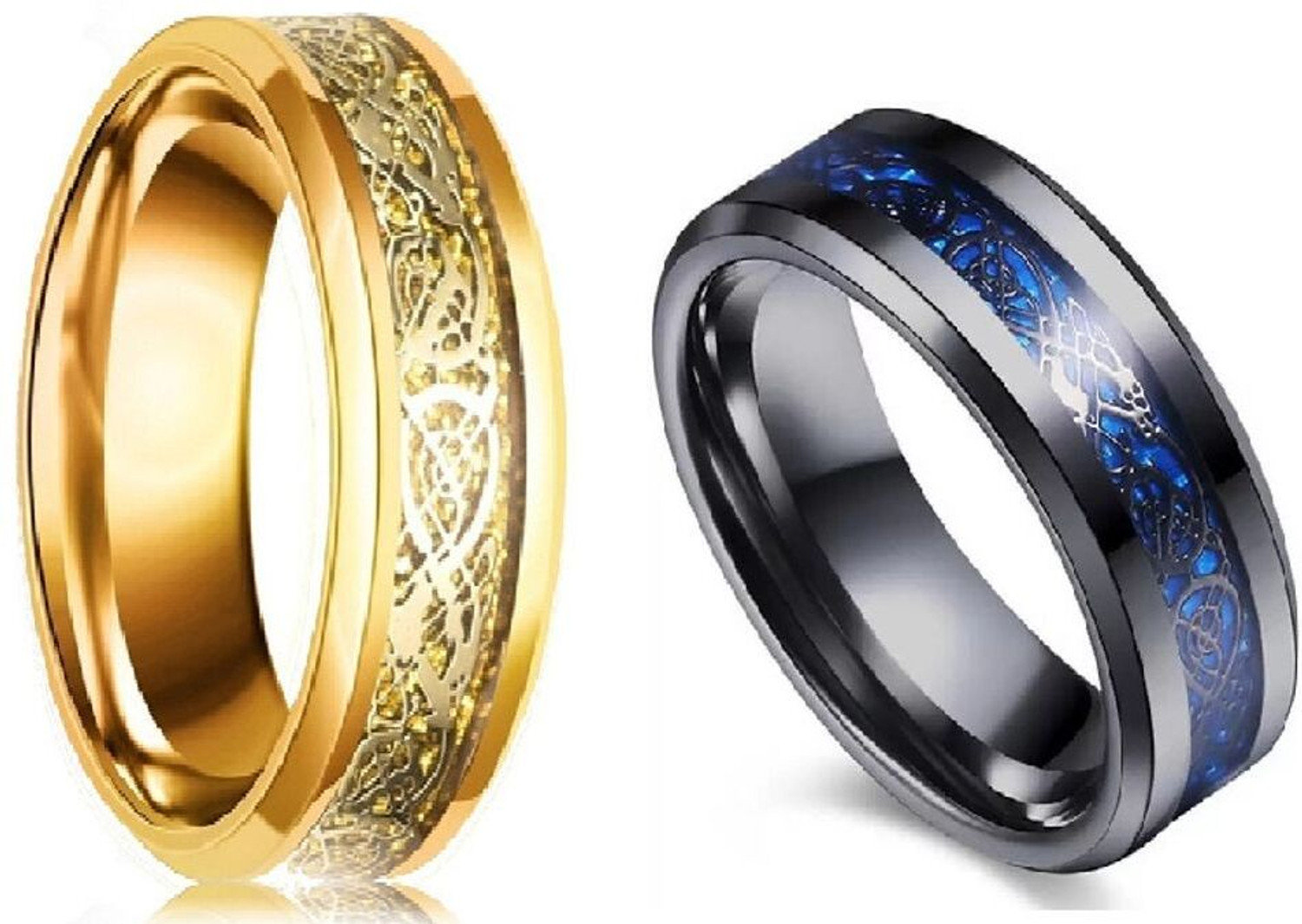 Image of IGA COLLECTION Valentine Fashionable Stylish Trendy Look Dragon finger thump ring Stainless Steel Titanium Plated Ring